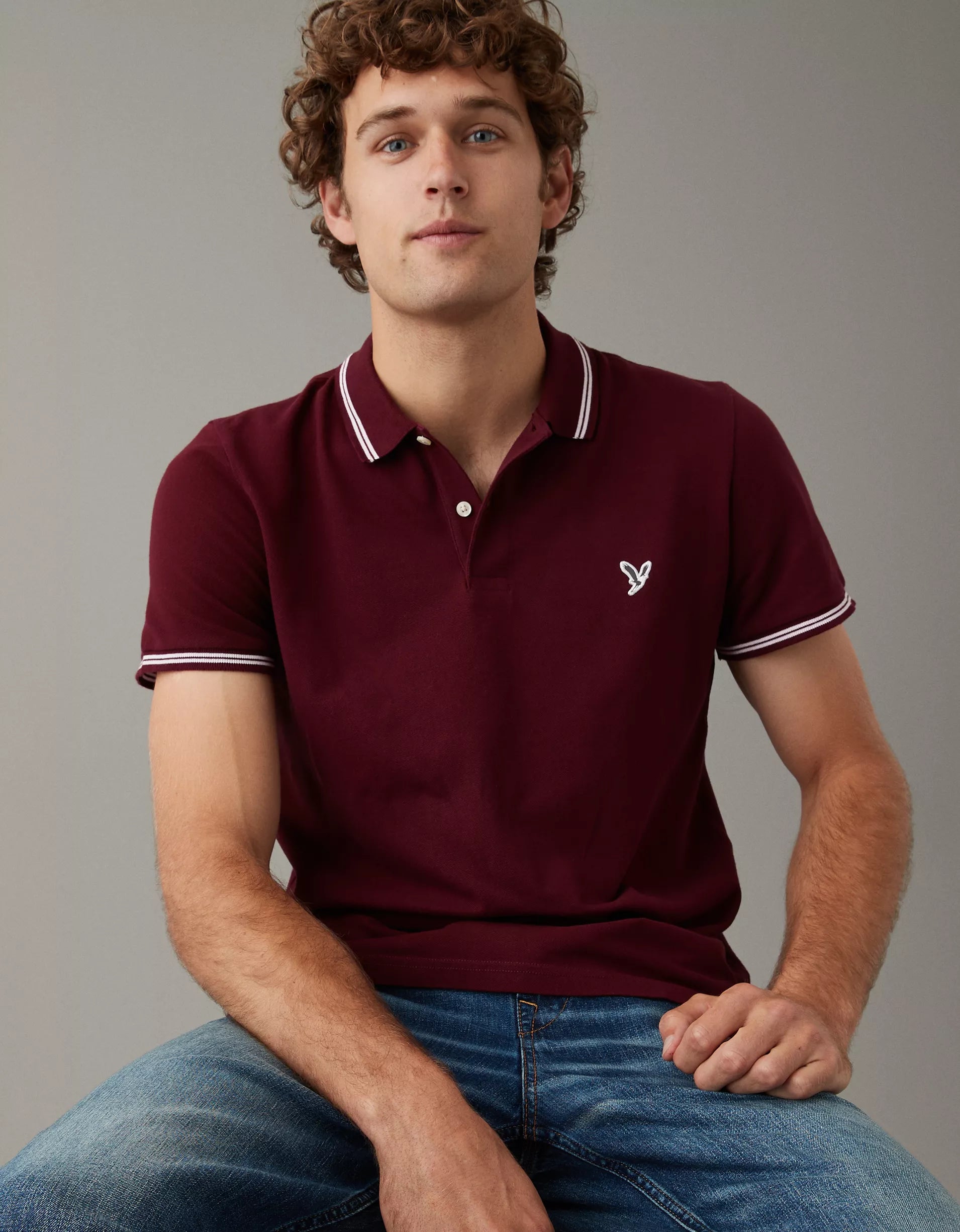 Polo American Eagle- Borgoña
