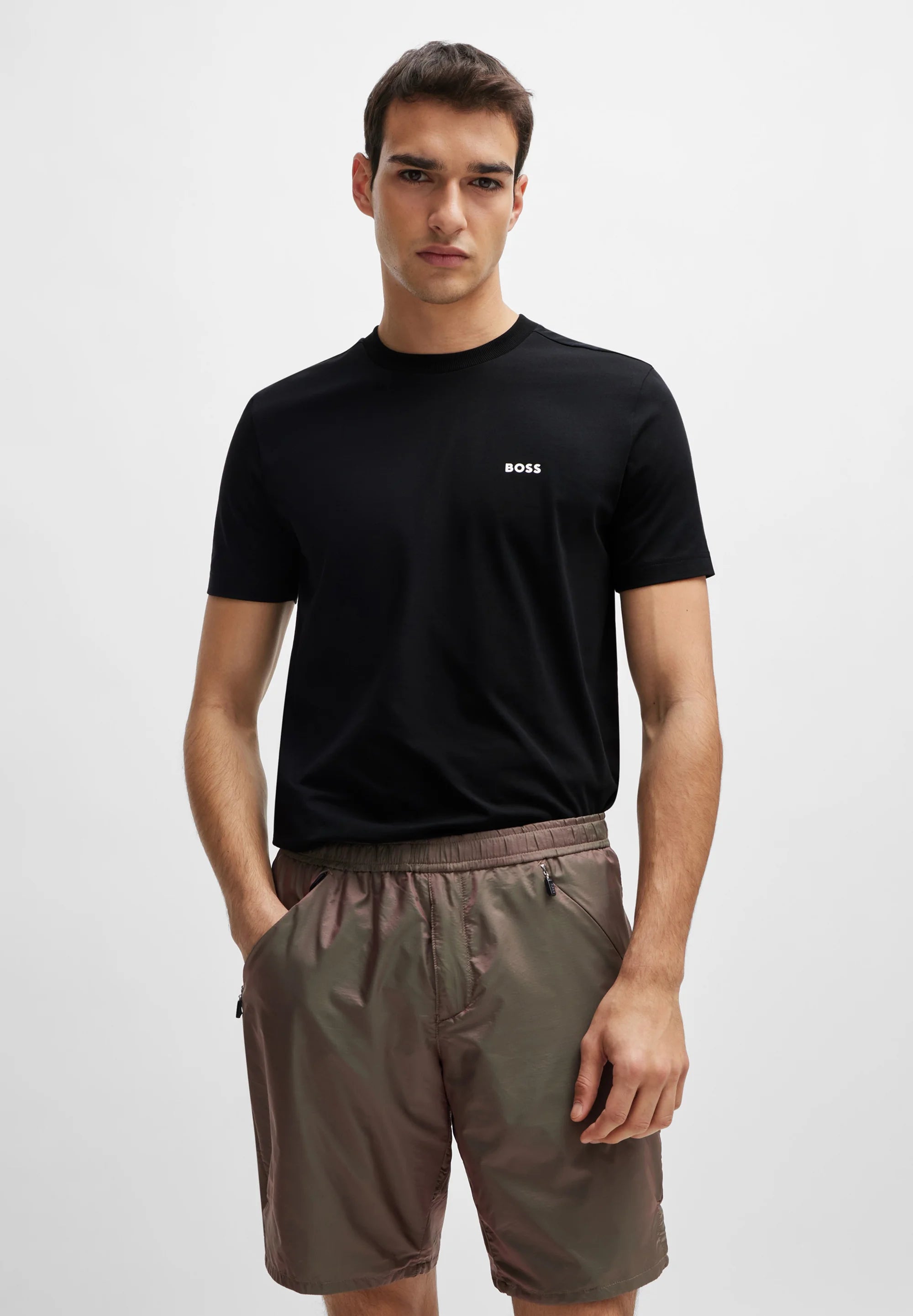 Polo basico Boss Negro - Straight Fit