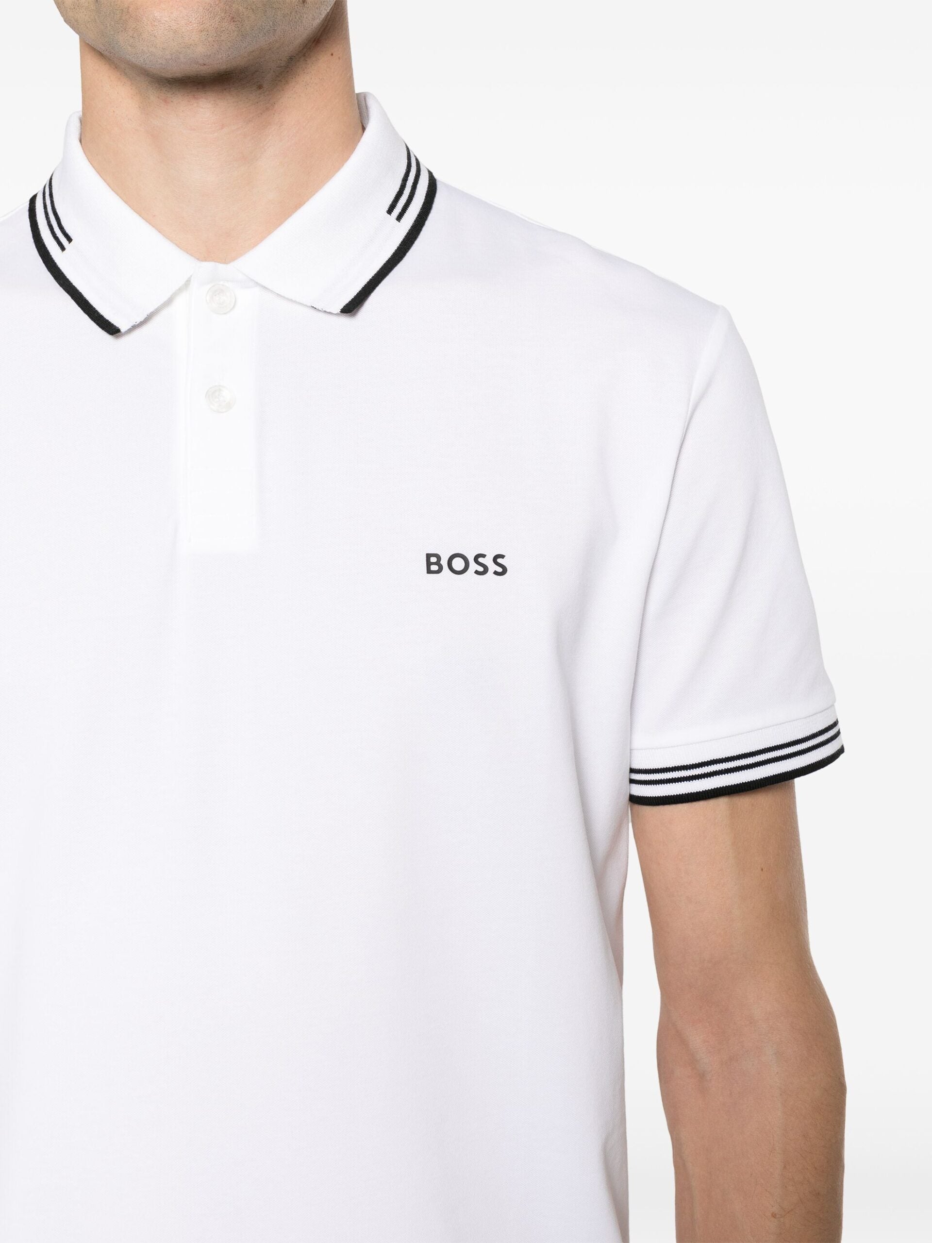 Camisero Boss blanco slim fit - Stretch