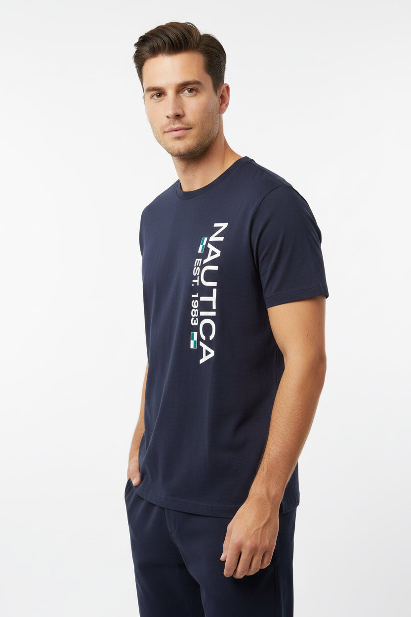 Polo náutica Logo box - Azul
