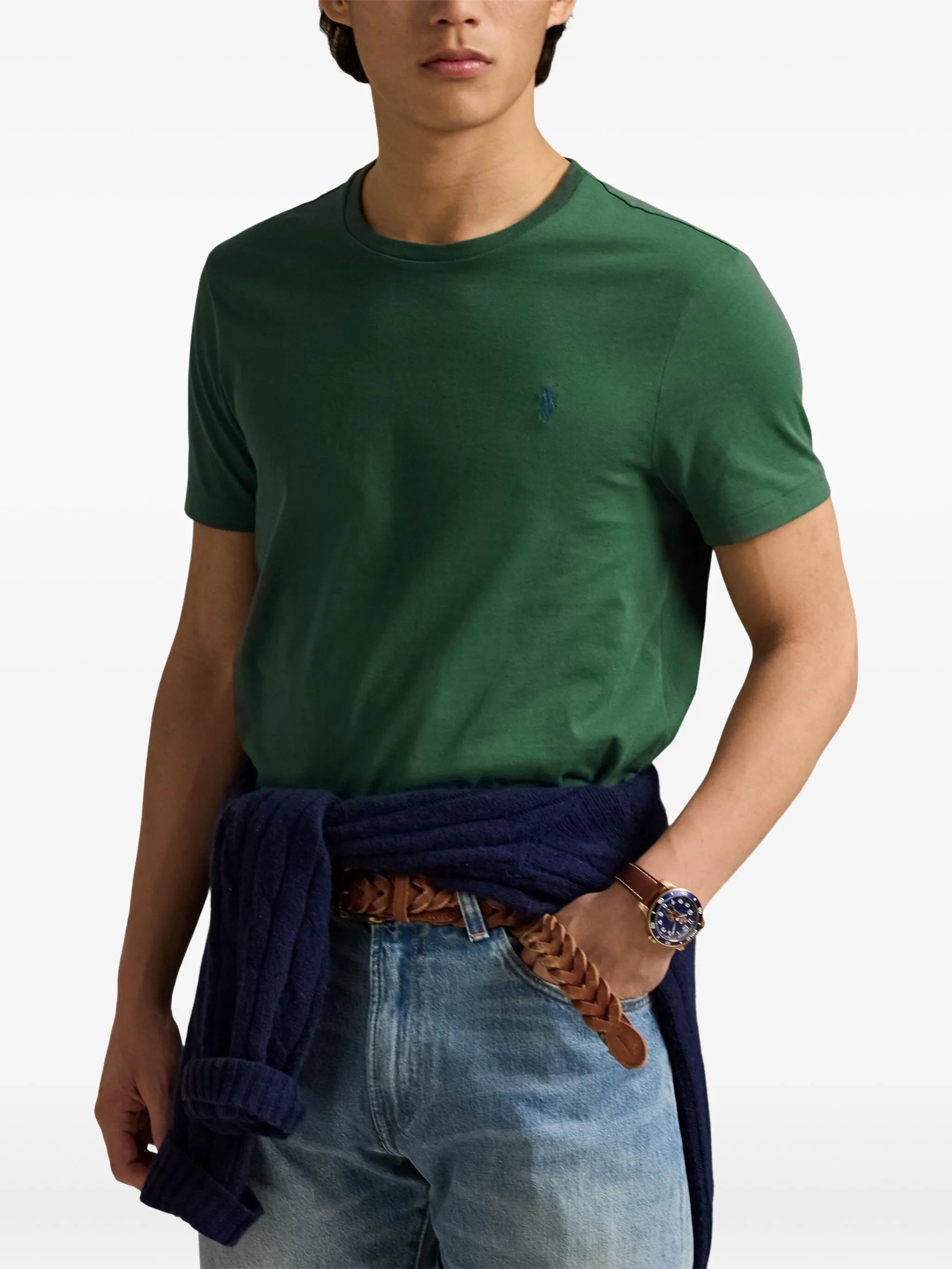 Polo básico Polo Ralph Lauren custom slim fit- Verde