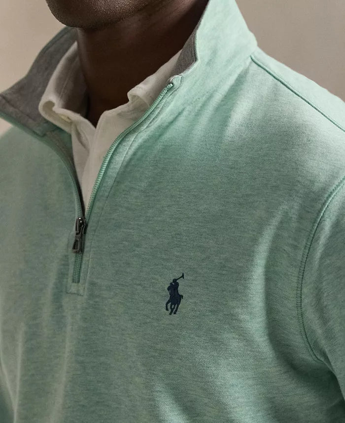 Sweater Polo Ralph Lauren quarter Zip - Verde Agua