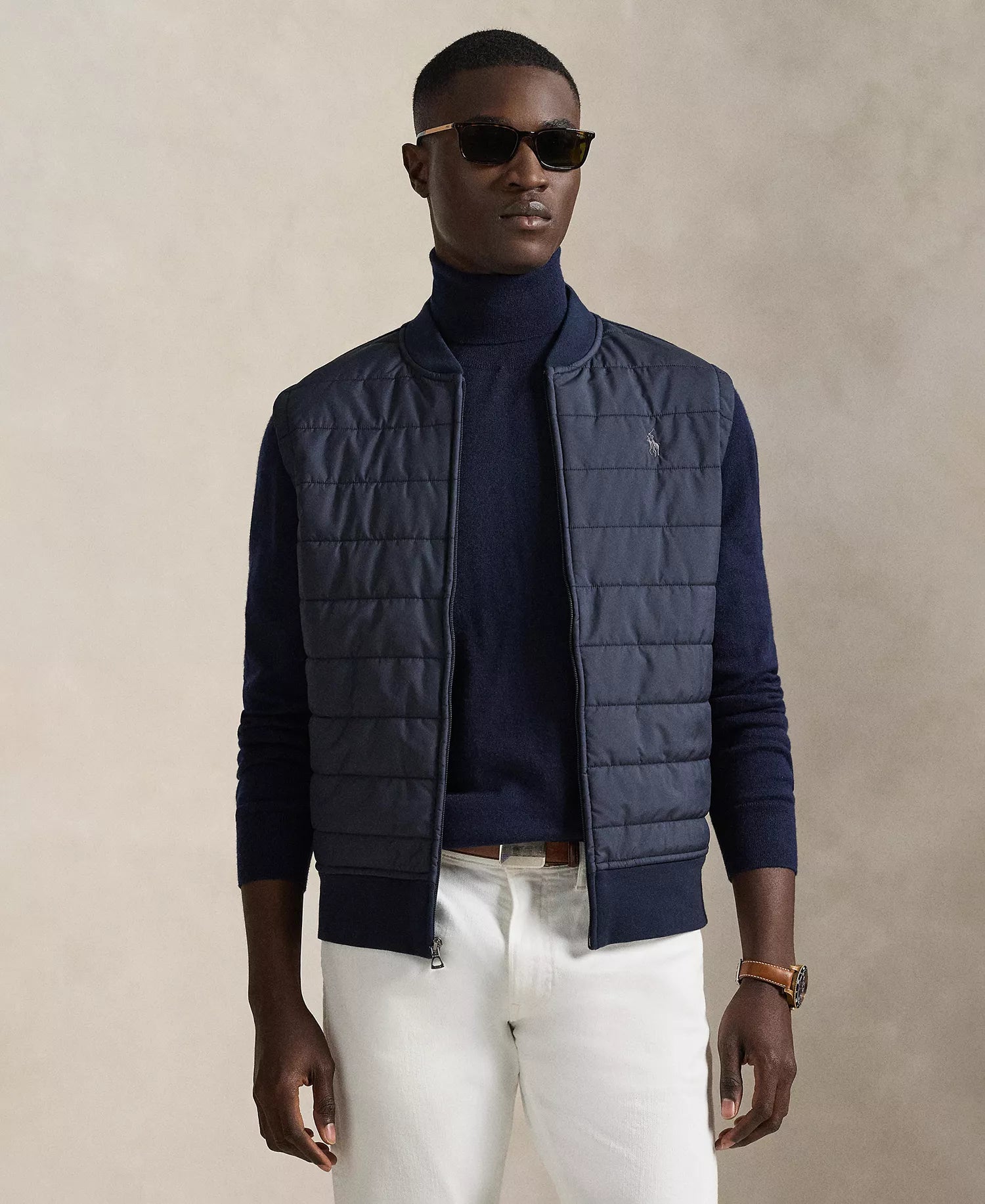 (A PEDIDO) Chaleco acolchado Polo Ralph Lauren cremallera zompleta - Azul