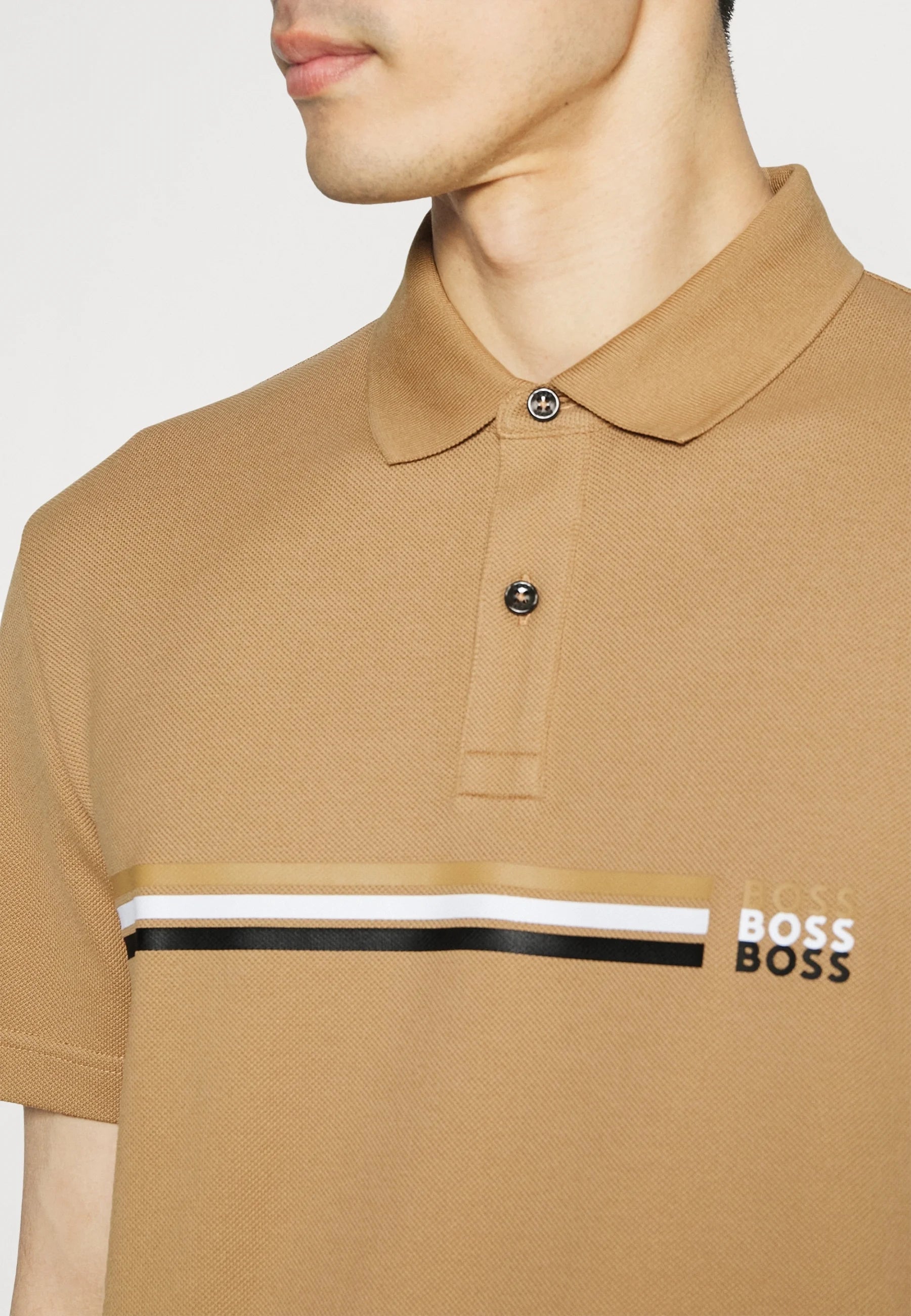 Polo con cuello Boss Khaki regular fit