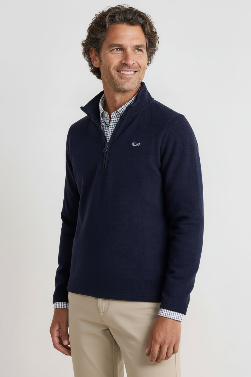Sweater Vineyard Vines 1/4 Zip Azul Navy