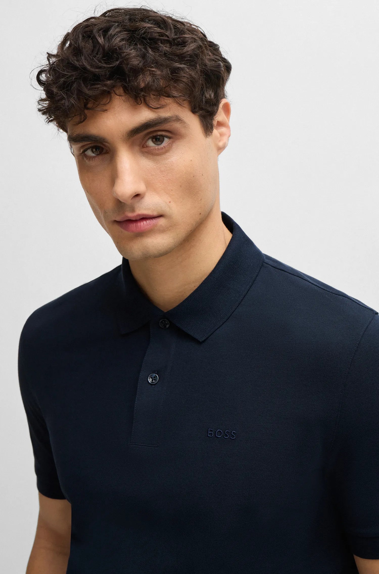 Camisero Boss regular fit - Azul Marino