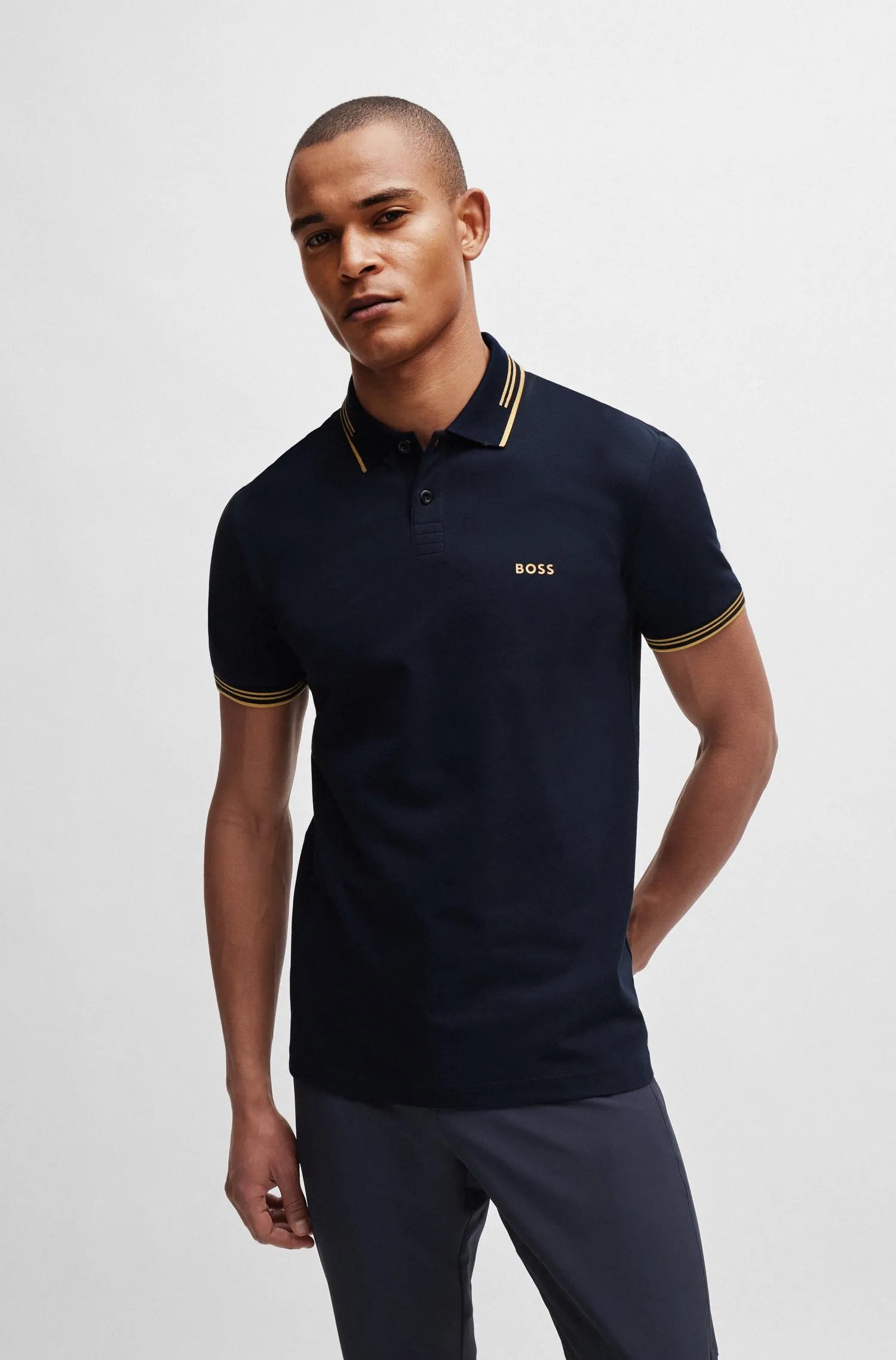 Camisero Boss Azul slim fit - Stretch