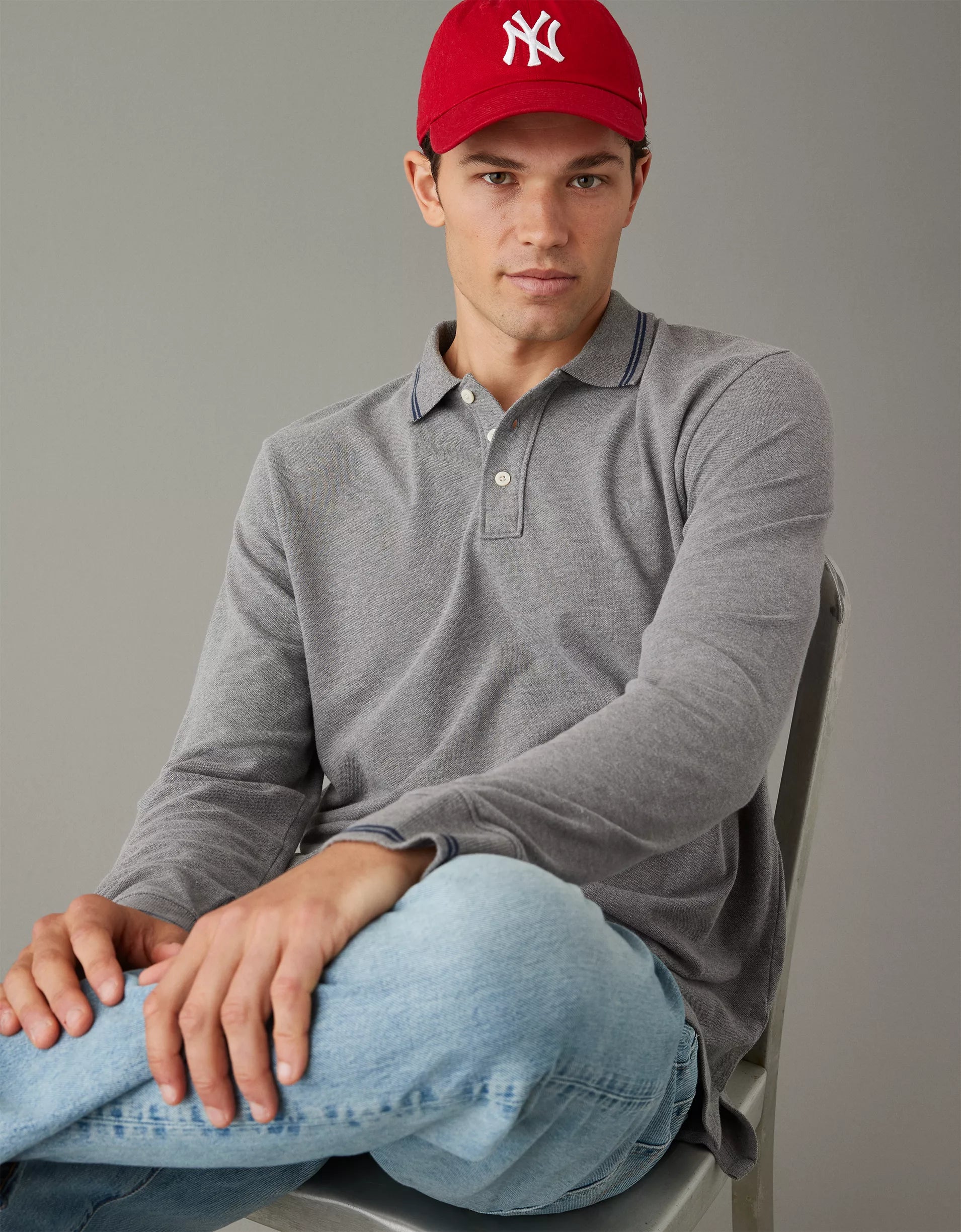 Polo Shirt manga larga - American Eagle