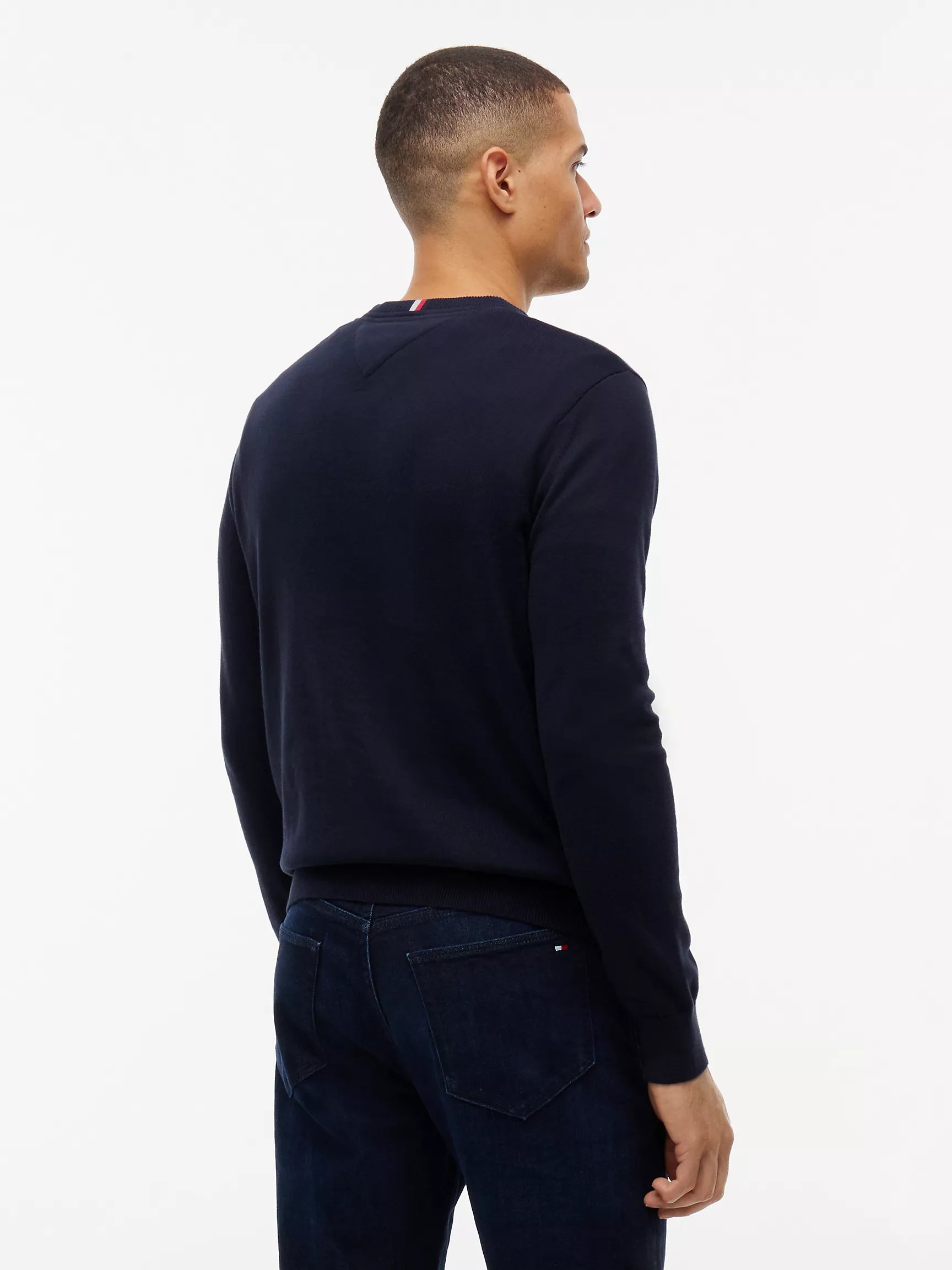 Sweater clásico cuello redondo Tommy Hilfiger - Azul