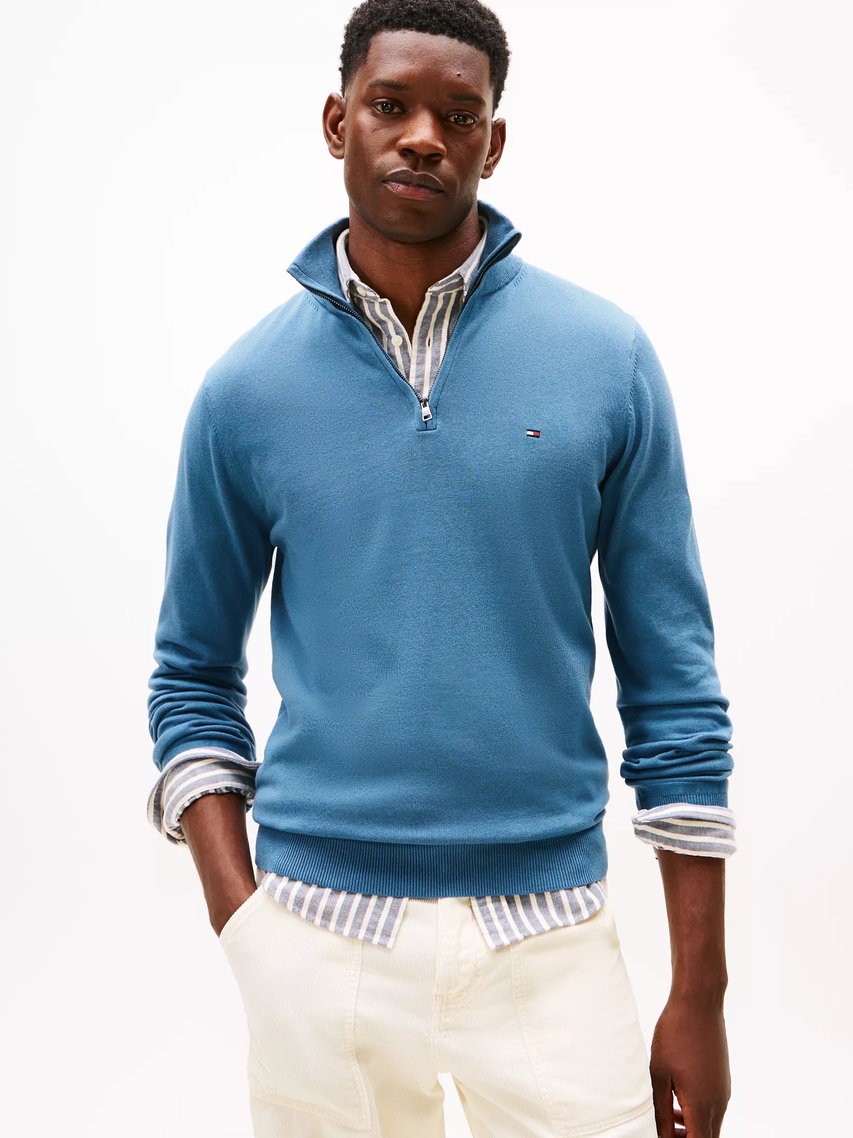 Sweater 1/4 zip  Tommy Hilfiger - Turquesa