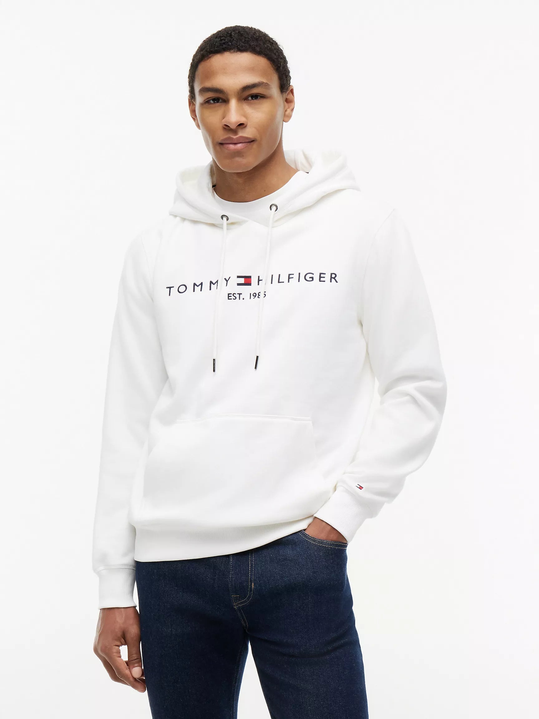 Polera con capucha  Tommy Hilfiger - Blanco