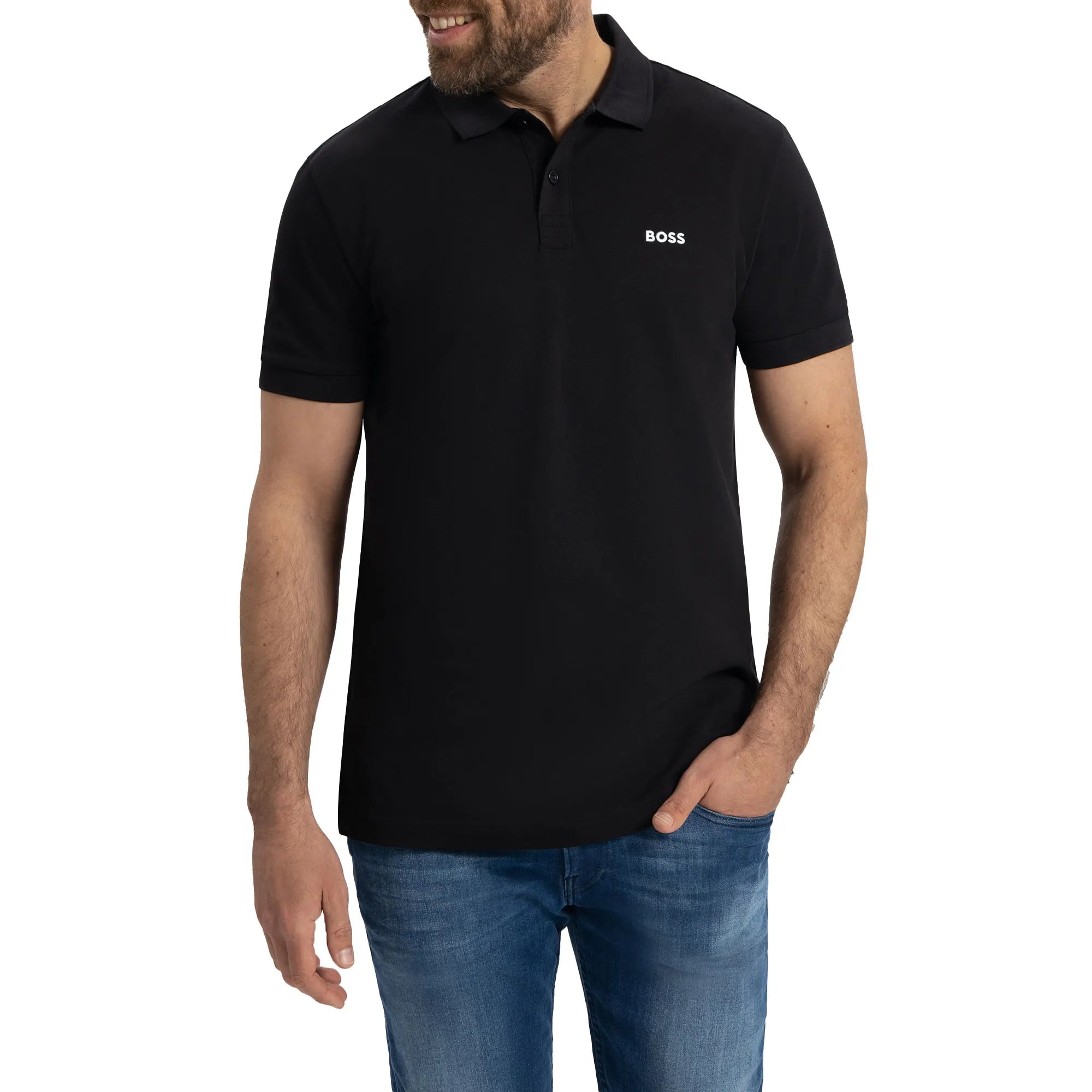 Boss Camisero algodón piqué - logo bordado