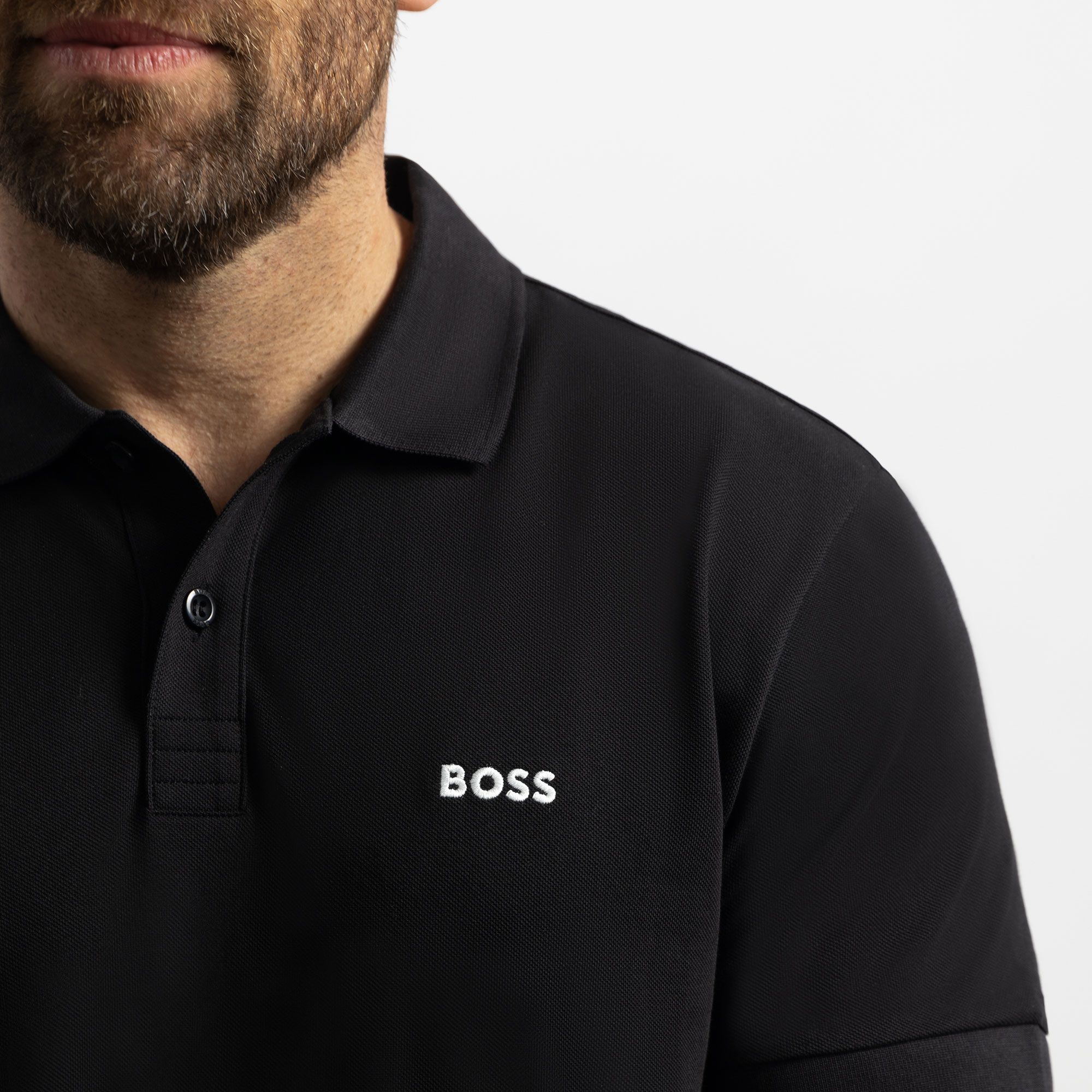 Boss Camisero algodón piqué - logo bordado