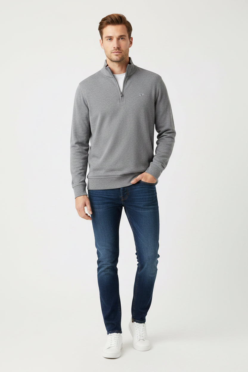 Sweater Vineyard Vines 1/4 Zip Gris