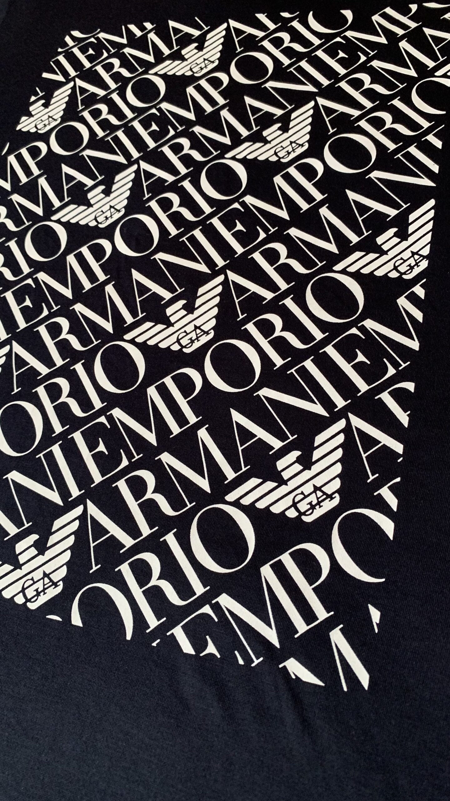 Emporio Armani - Camiseta de punto de algodón pima con estampado de logotipo