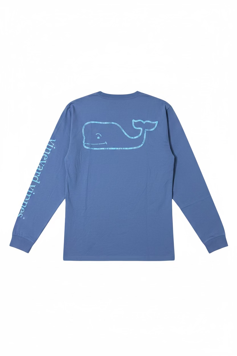 Manga larga Vineyard vines - celeste