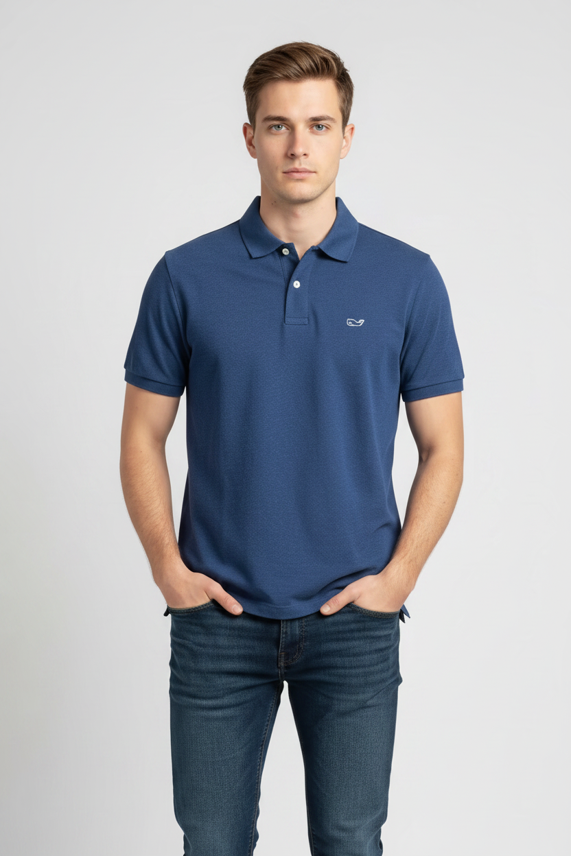 Polo con cuello Vineyard Vines - Azul jaspeado