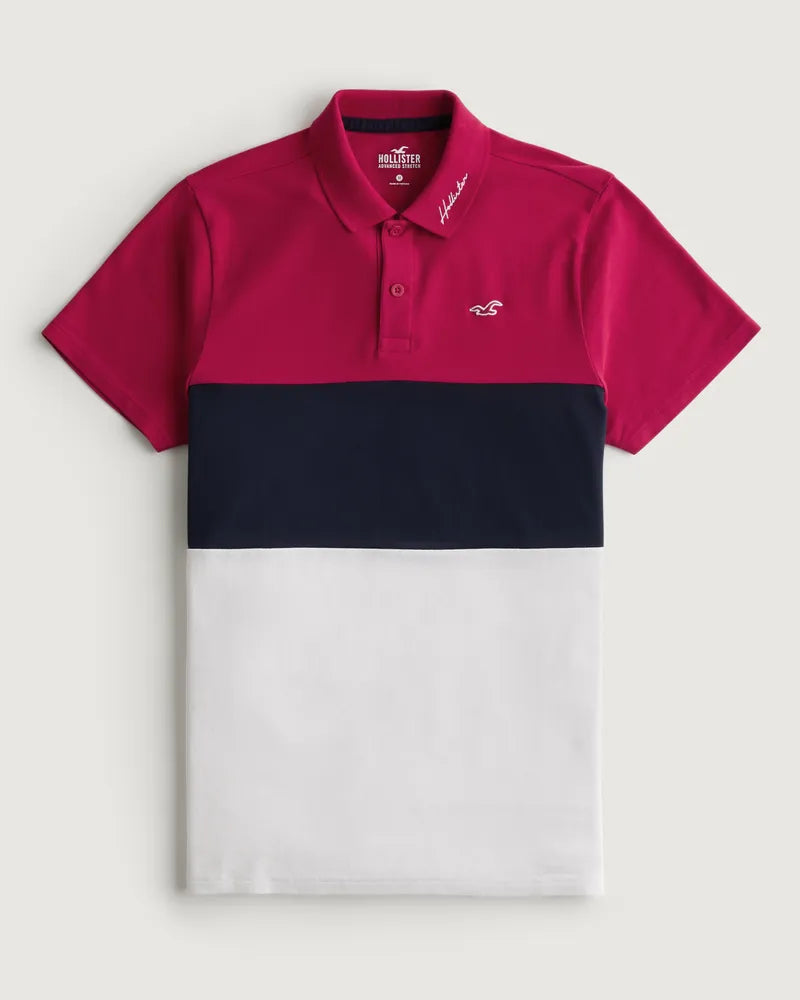 Polo camisero Hollister-Tricolor