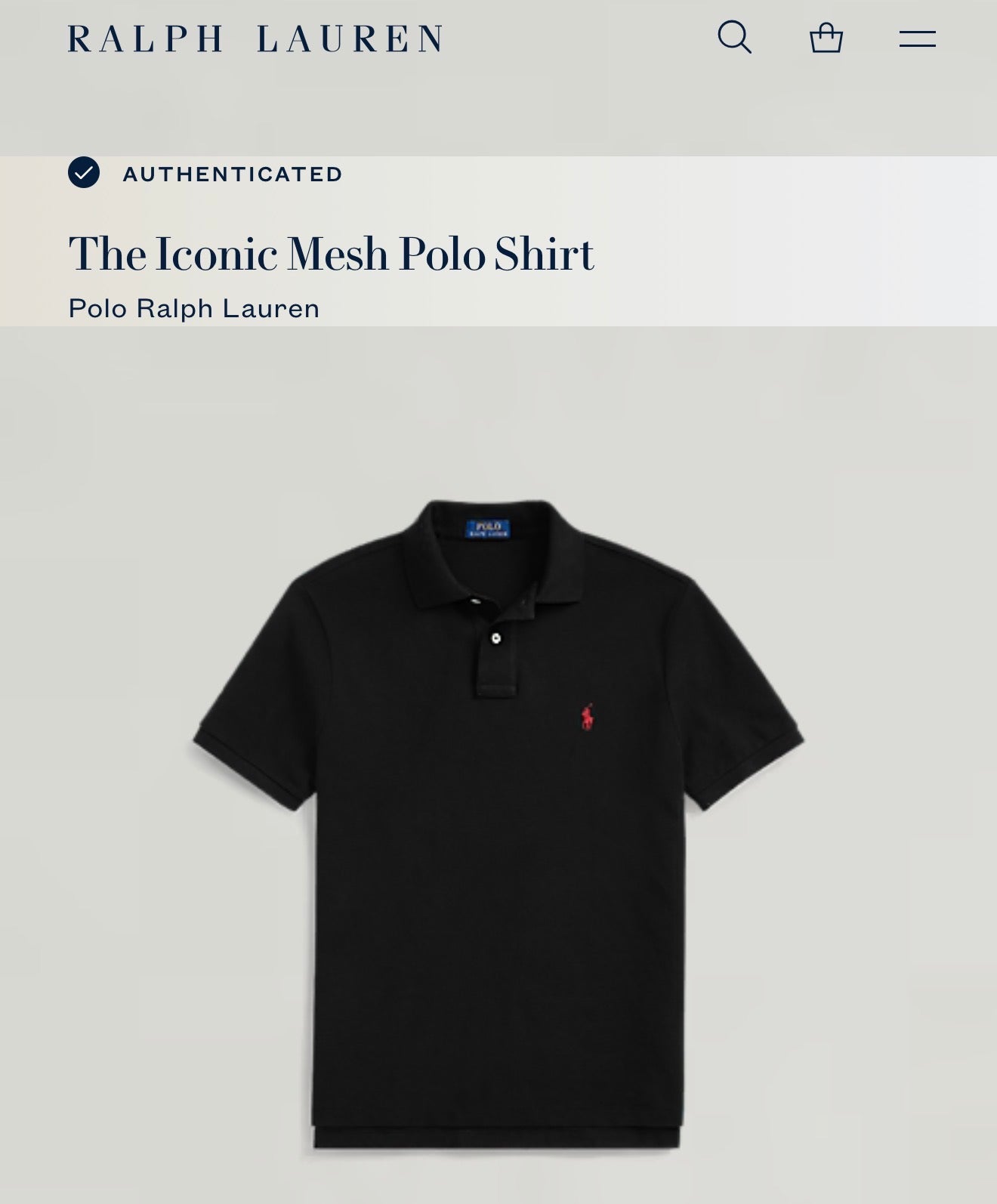 Camisero Polo ralph lauren custom slim fit- Negro