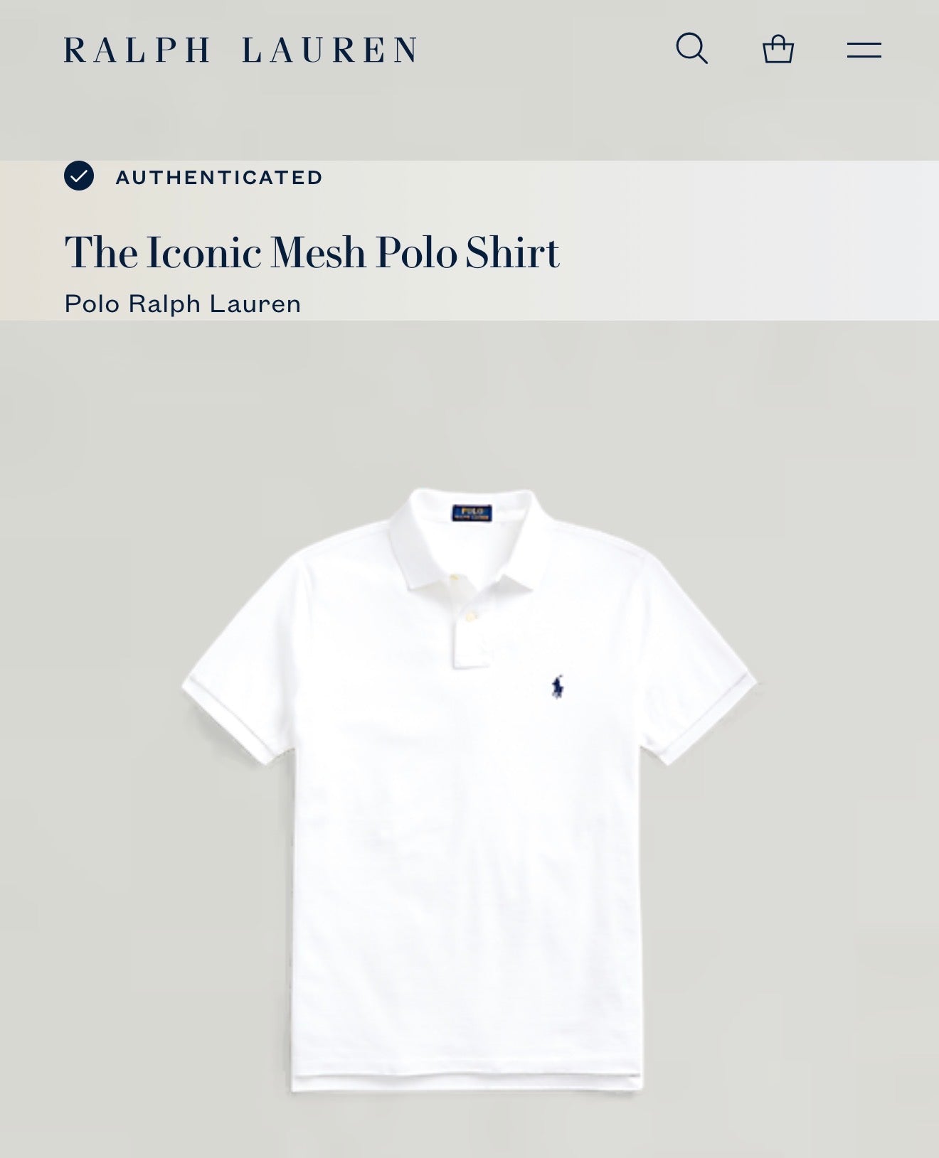 Camisero Polo ralph lauren custom slim fit- Blanco