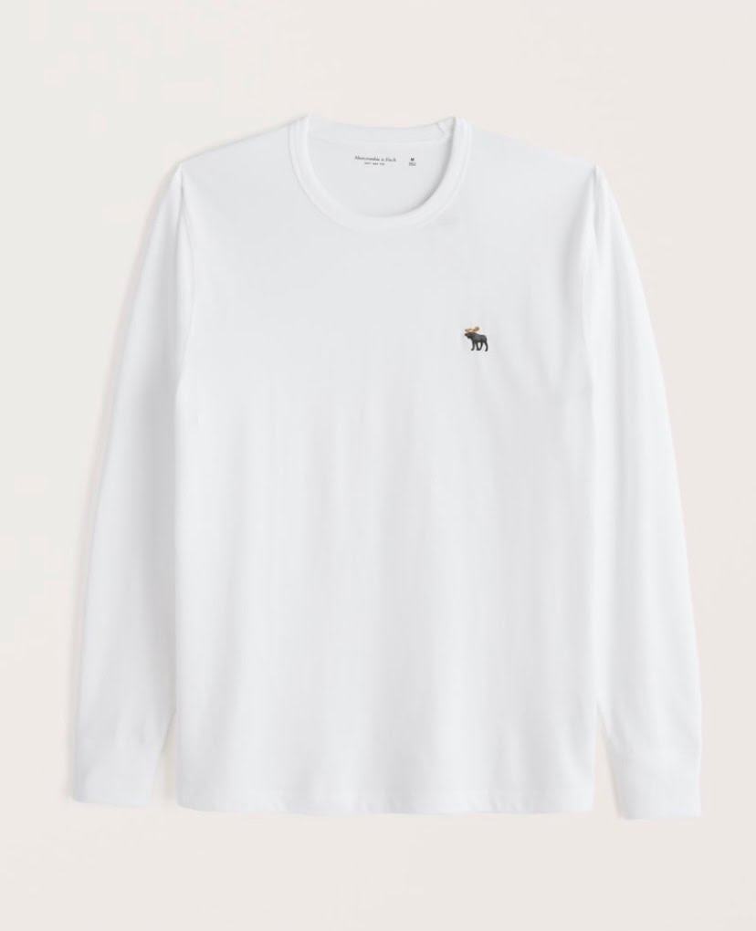 MANGA LARGA CLÁSICO – ABERCROMBIE & FITCH (WHITE)