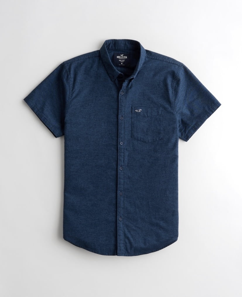 Camisa Manga Corta Hollister - Oxford