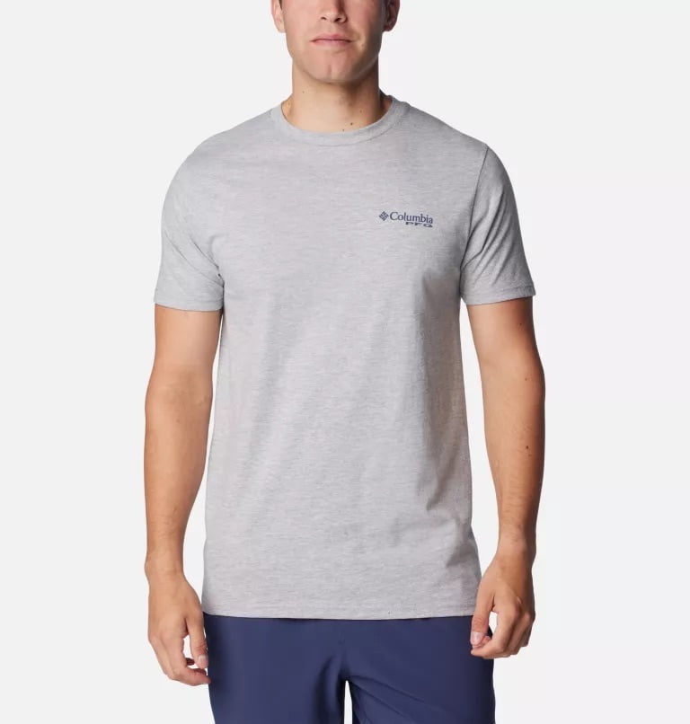 Polo Columbia - Gris Heather con diseño