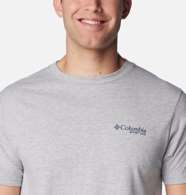 Polo Columbia - Gris Heather con diseño