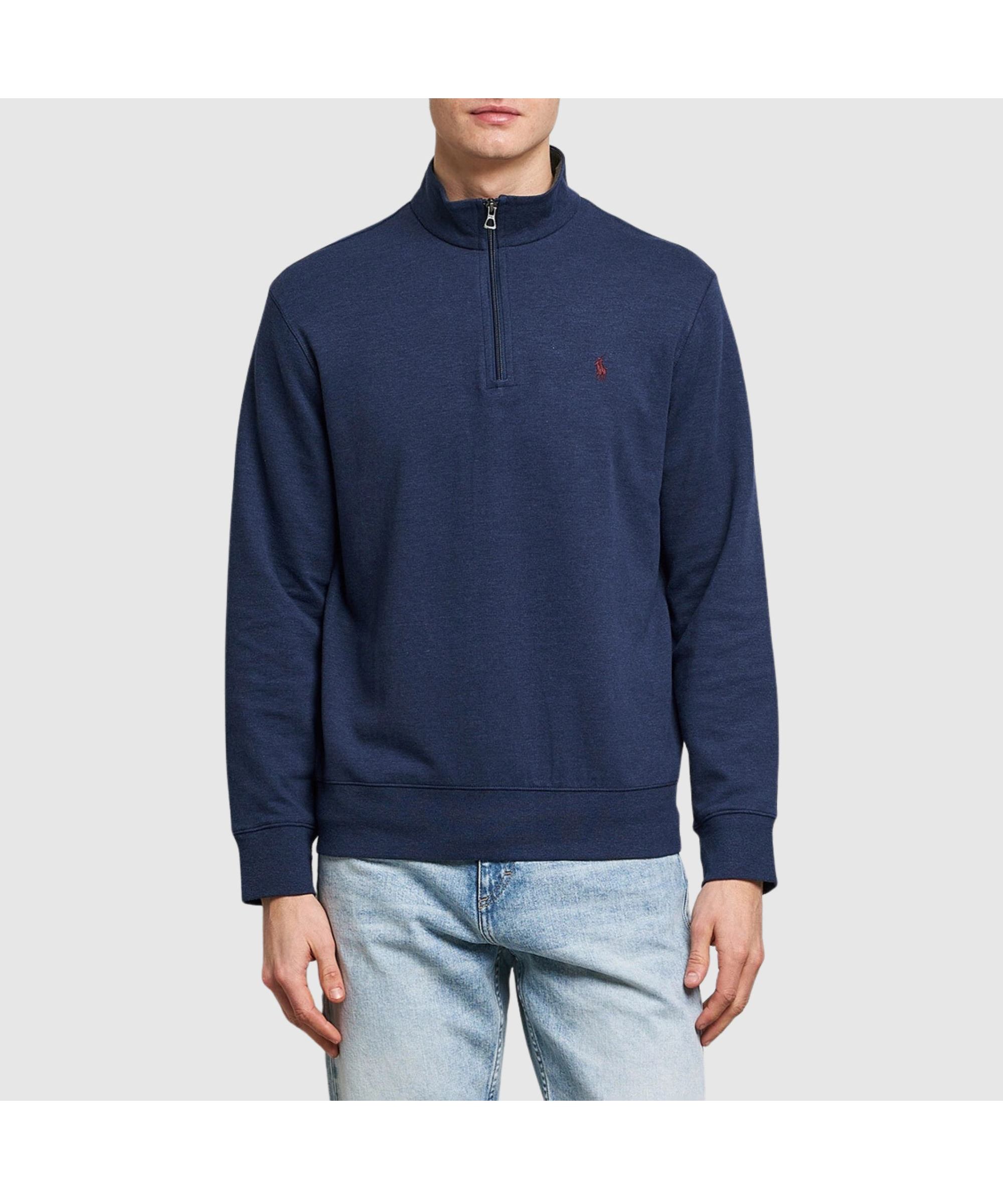 Sweater Polo Ralph Lauren quarter Zip - Azul Heather Jaspeado