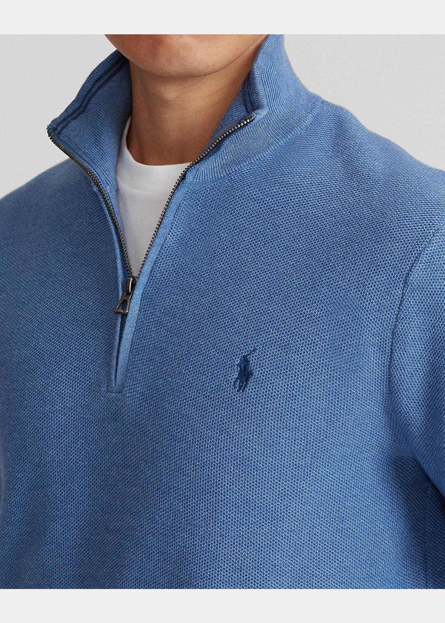 Sweater Polo Ralph Lauren 1/4 zip Celeste