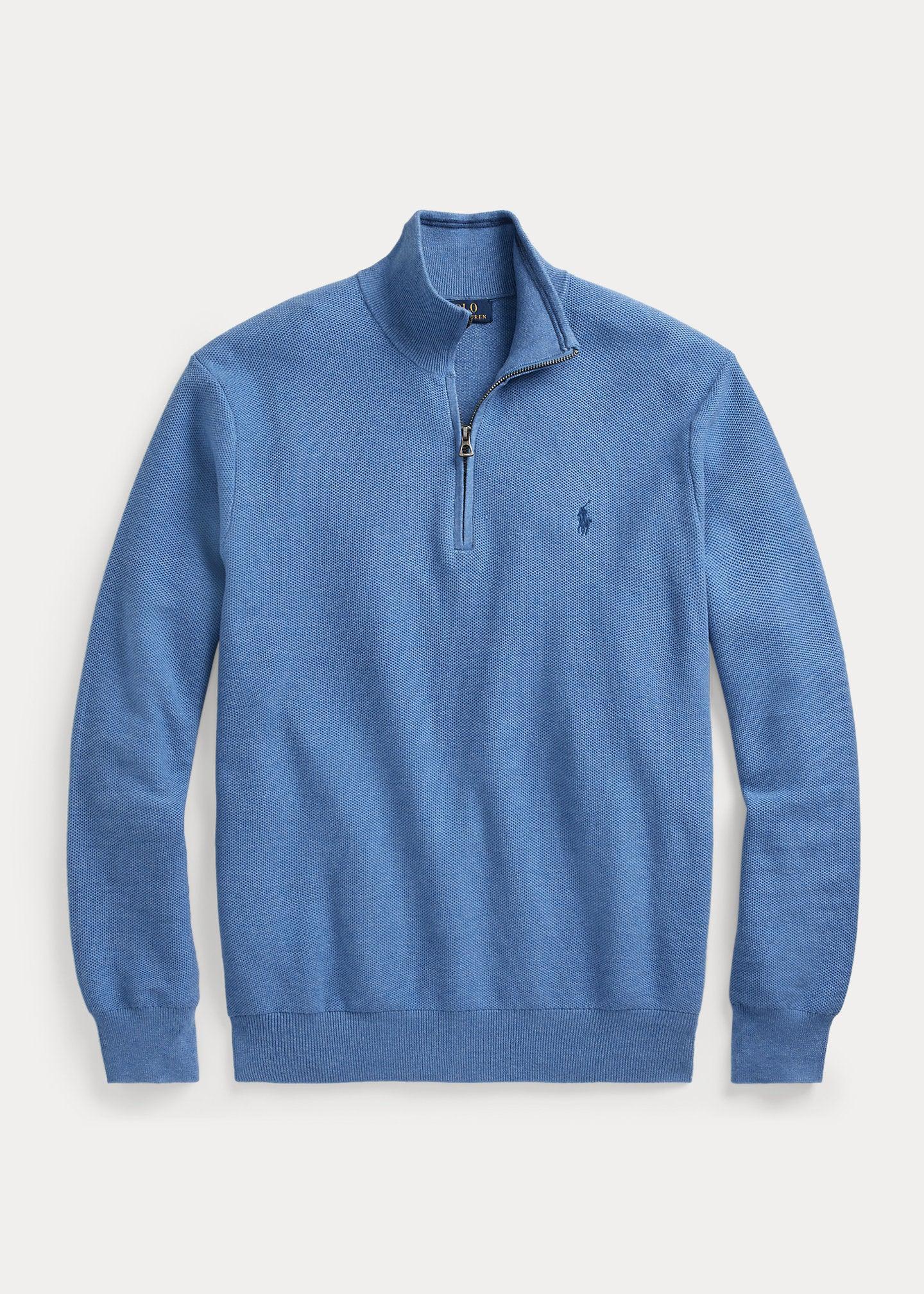 Sweater Polo Ralph Lauren 1/4 zip Celeste