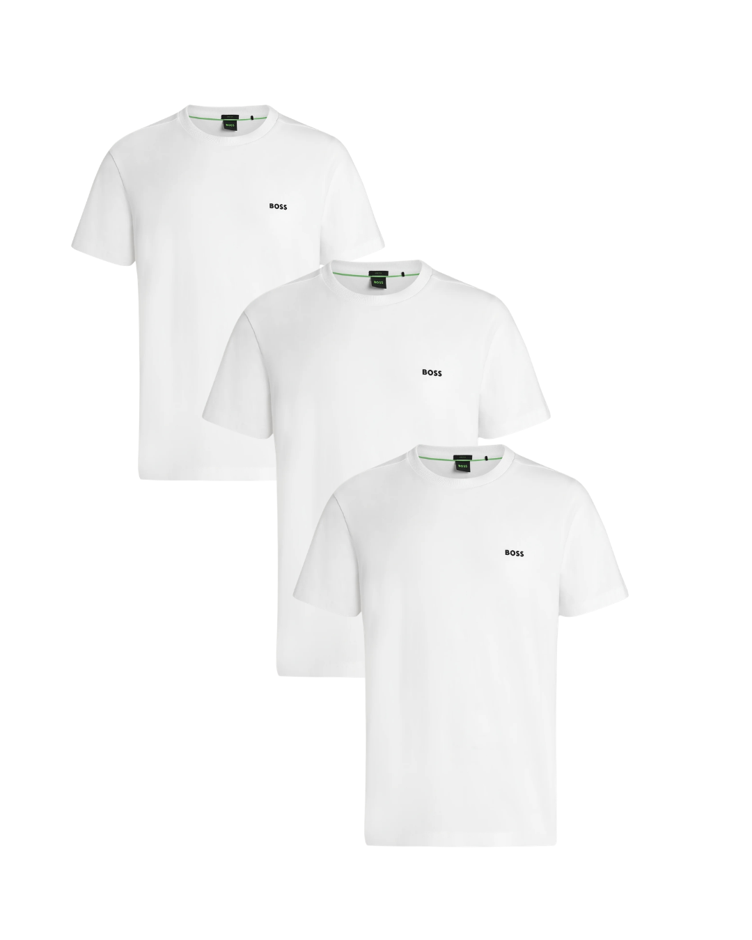 3-pack Boss Cuello redondo - Straight fit Blanco