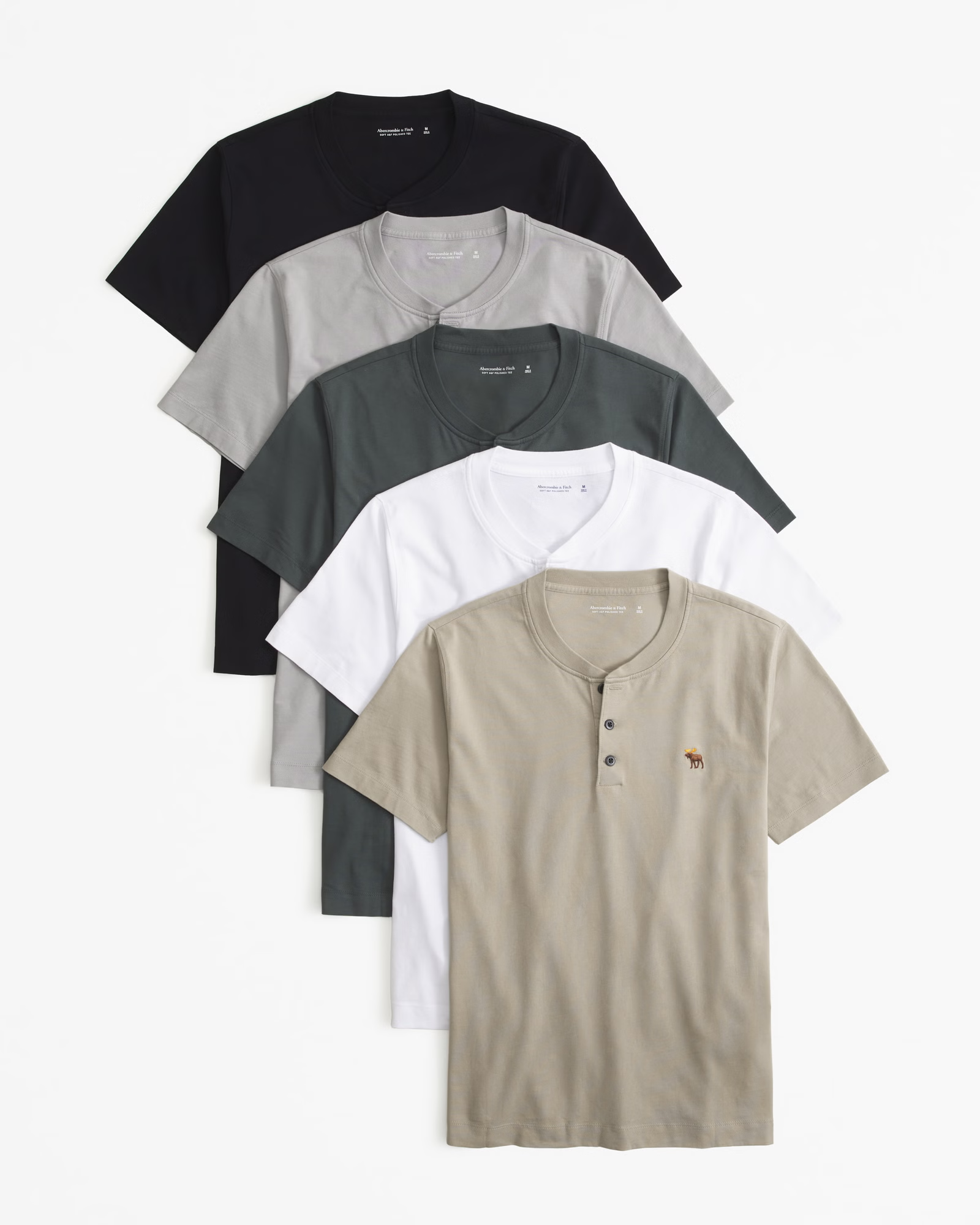 5-pack Abercrombie and fitch cuello henley