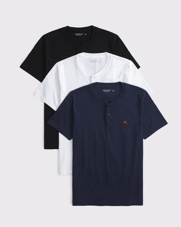 Abercrombie and Fitch pack 3 camisetas cuello Henley