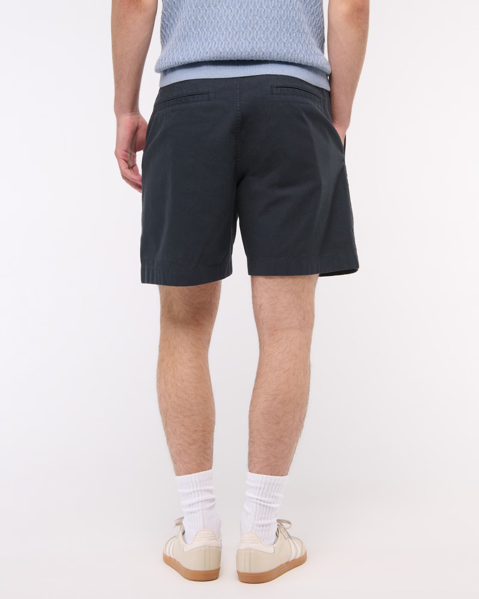 Short de Lino Abercrombie and fitch - Azul