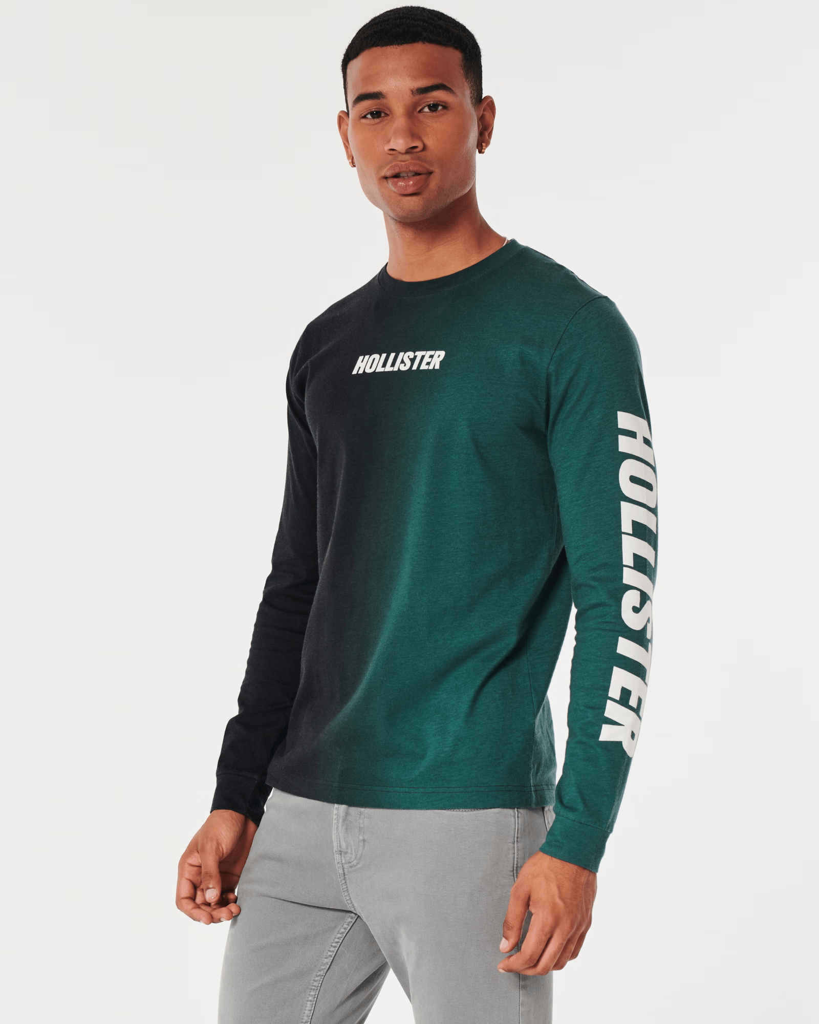 Camiseta manga larga Hollister- Degradado