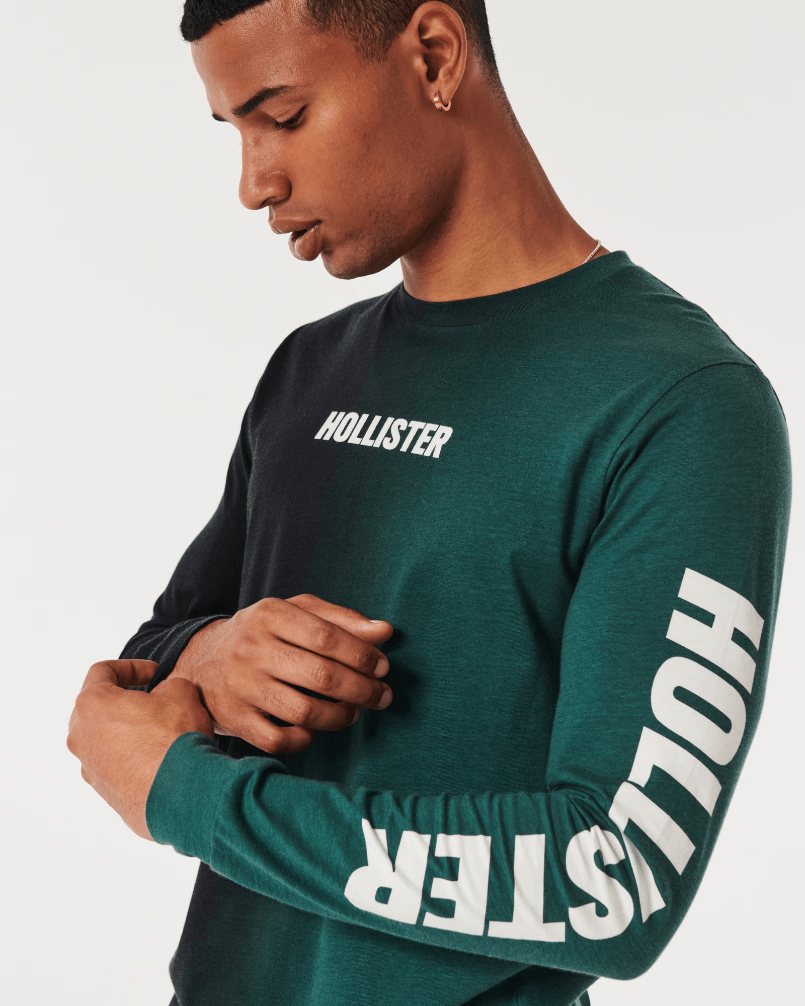 Camiseta manga larga Hollister- Degradado