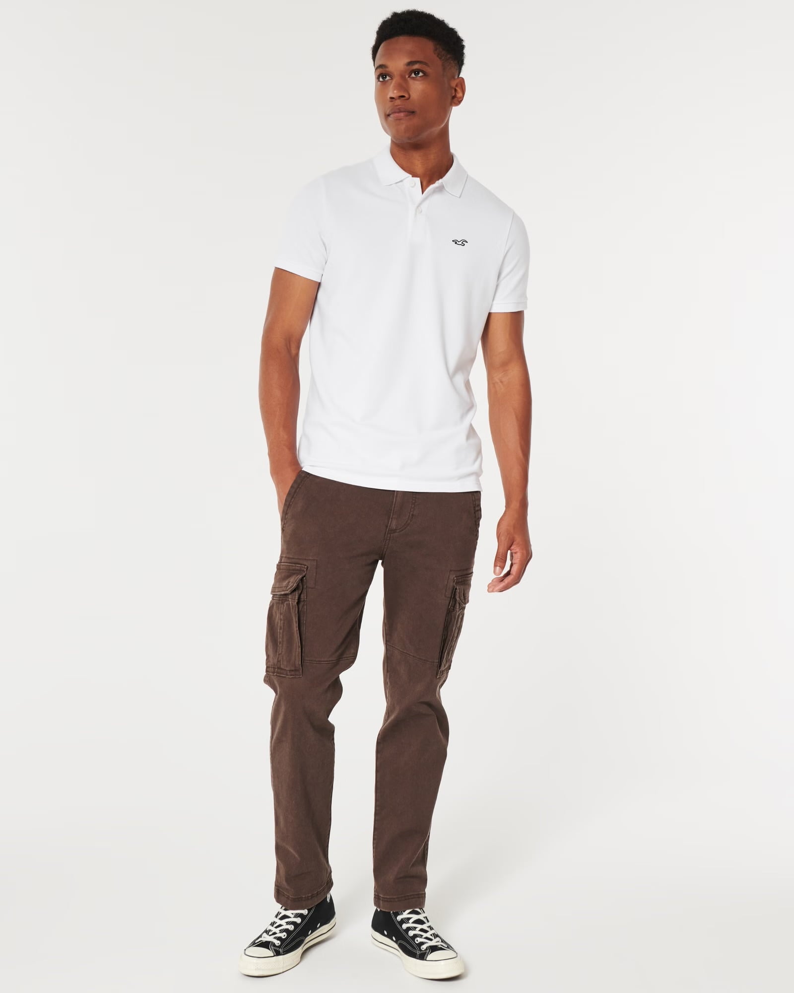 Polo camisero Hollister- Blanco