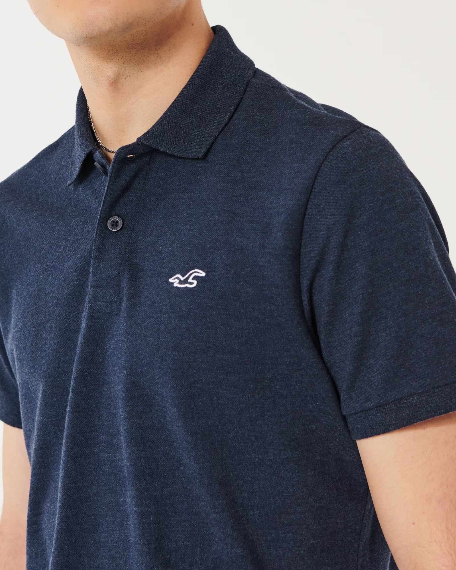 Polo camisero Hollister- Azul