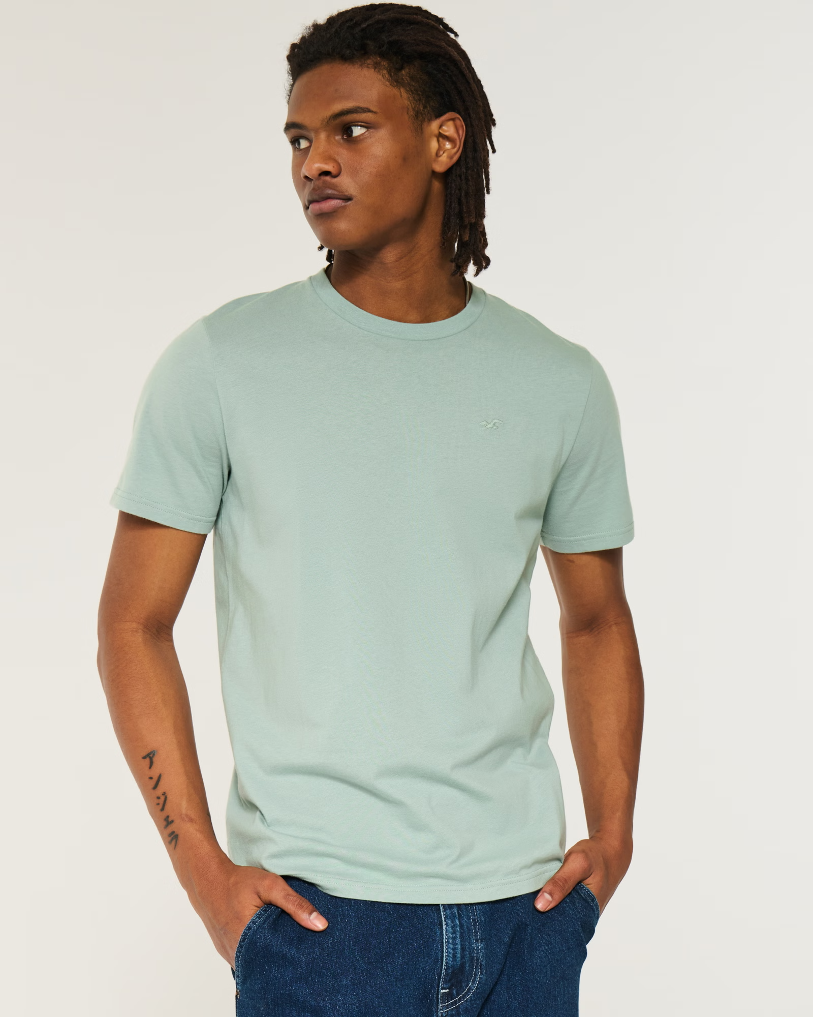 Camiseta Básica Hollister - Verde