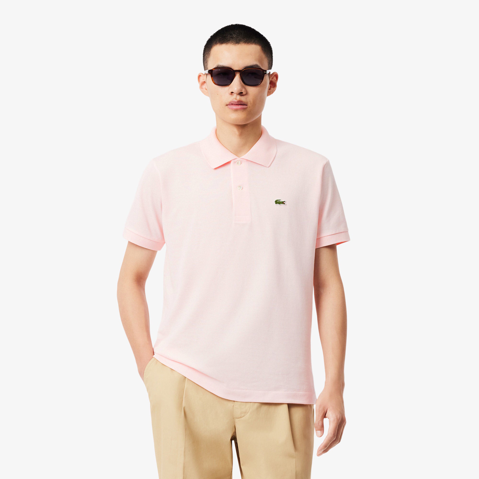 Polo Lacoste piqué L.12. 12 - Rosa - Classic Fit