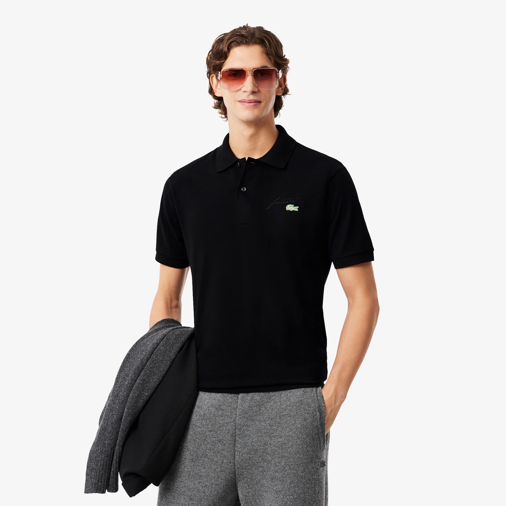 Lacoste Negro signature - Classic Fit Edición Limitada