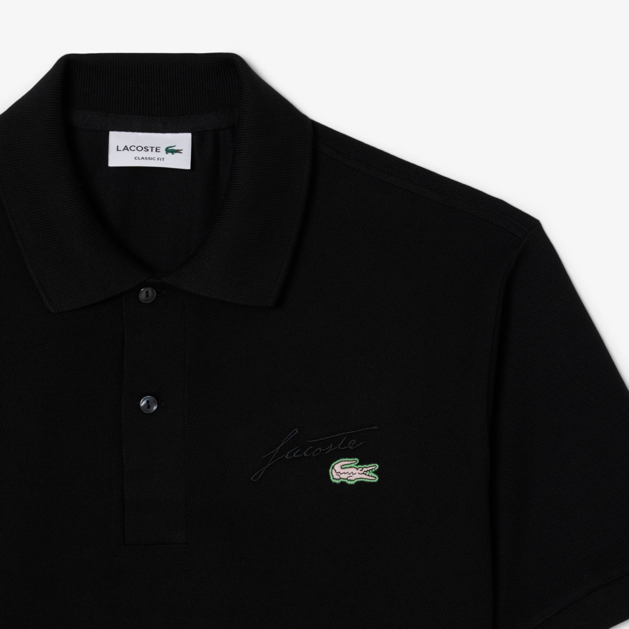 Lacoste Negro signature - Classic Fit Edición Limitada