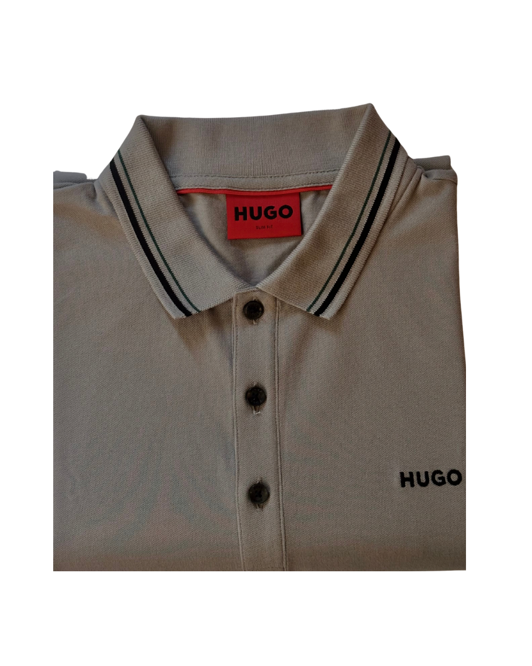 Camisero Hugo gris oscuro algodon pique - Slim fit