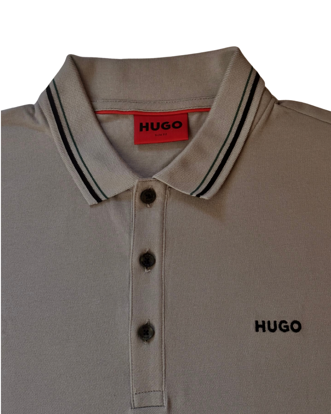 Camisero Hugo gris oscuro algodon pique - Slim fit
