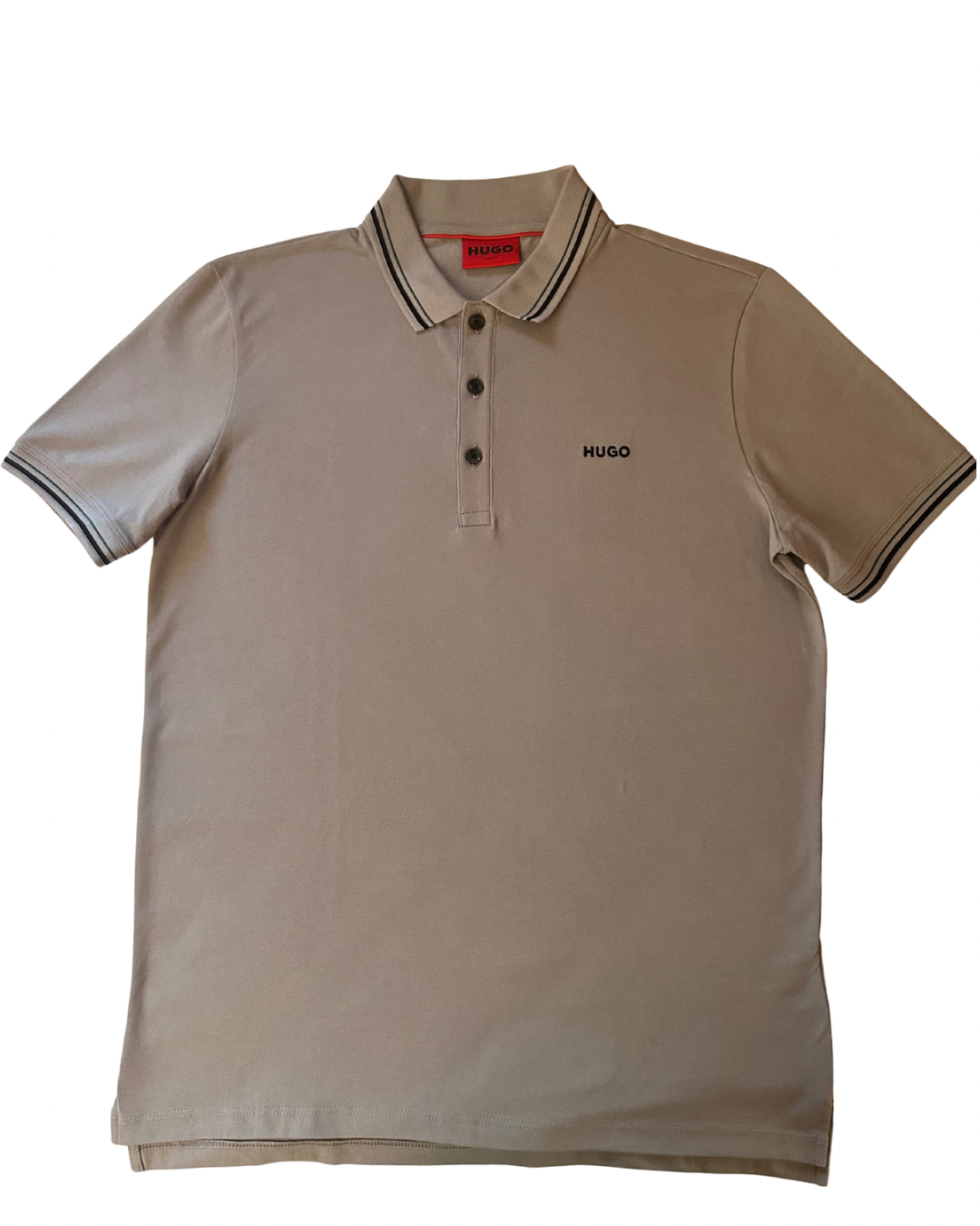 Camisero Hugo gris oscuro algodon pique - Slim fit