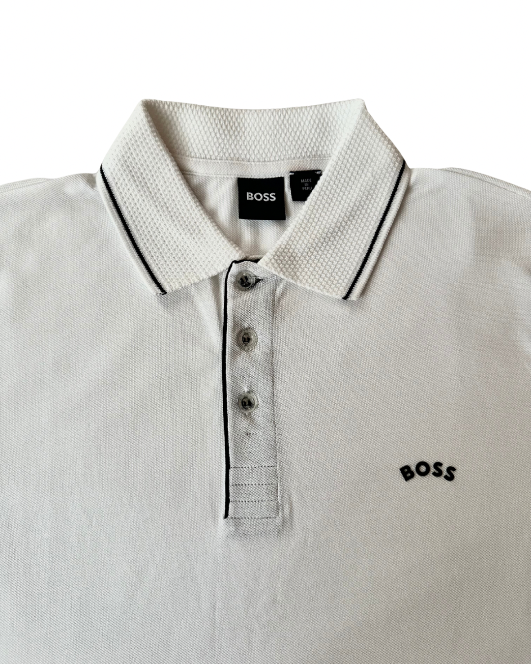 Camisero Boss Blanco - Ribbed - Regular fit
