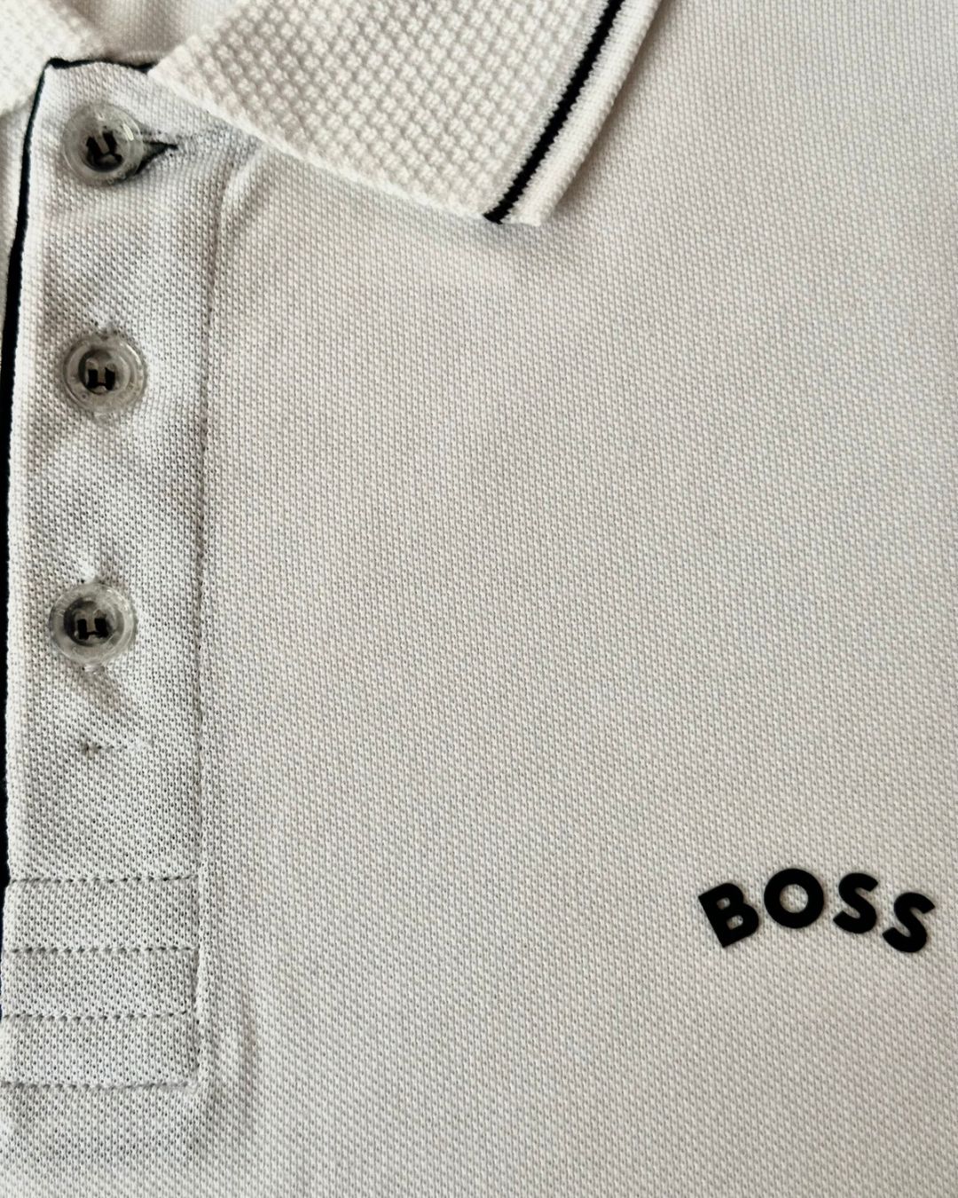 Camisero Boss Blanco - Ribbed - Regular fit