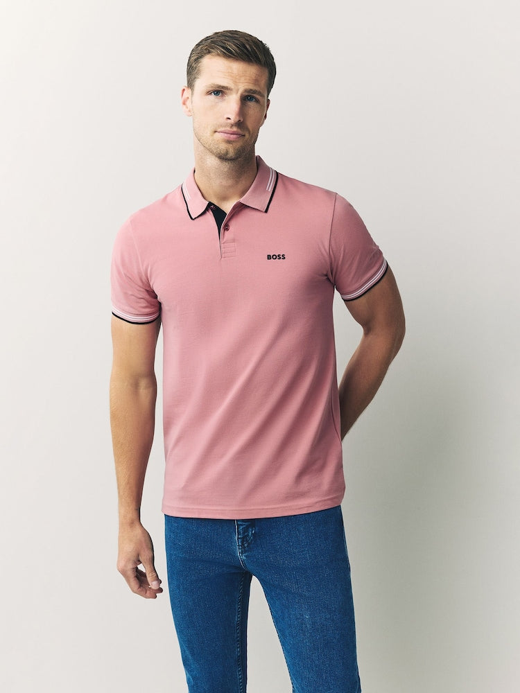 Camisero Boss Rosado - Slim fit stretch