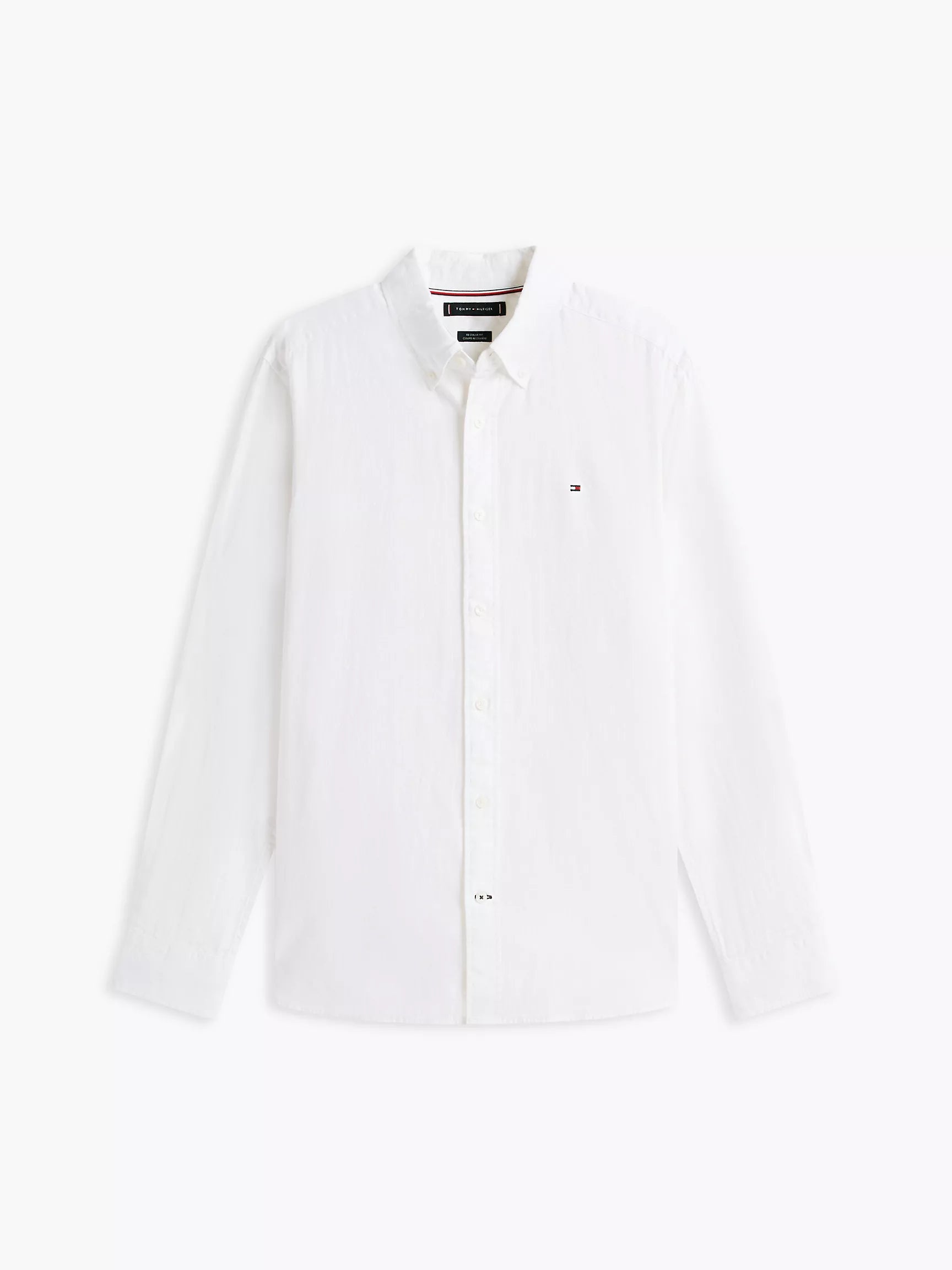 (A PEDIDO) Camisa de lino manga larga Tommy Hilfiger Regular Fit - Blanco